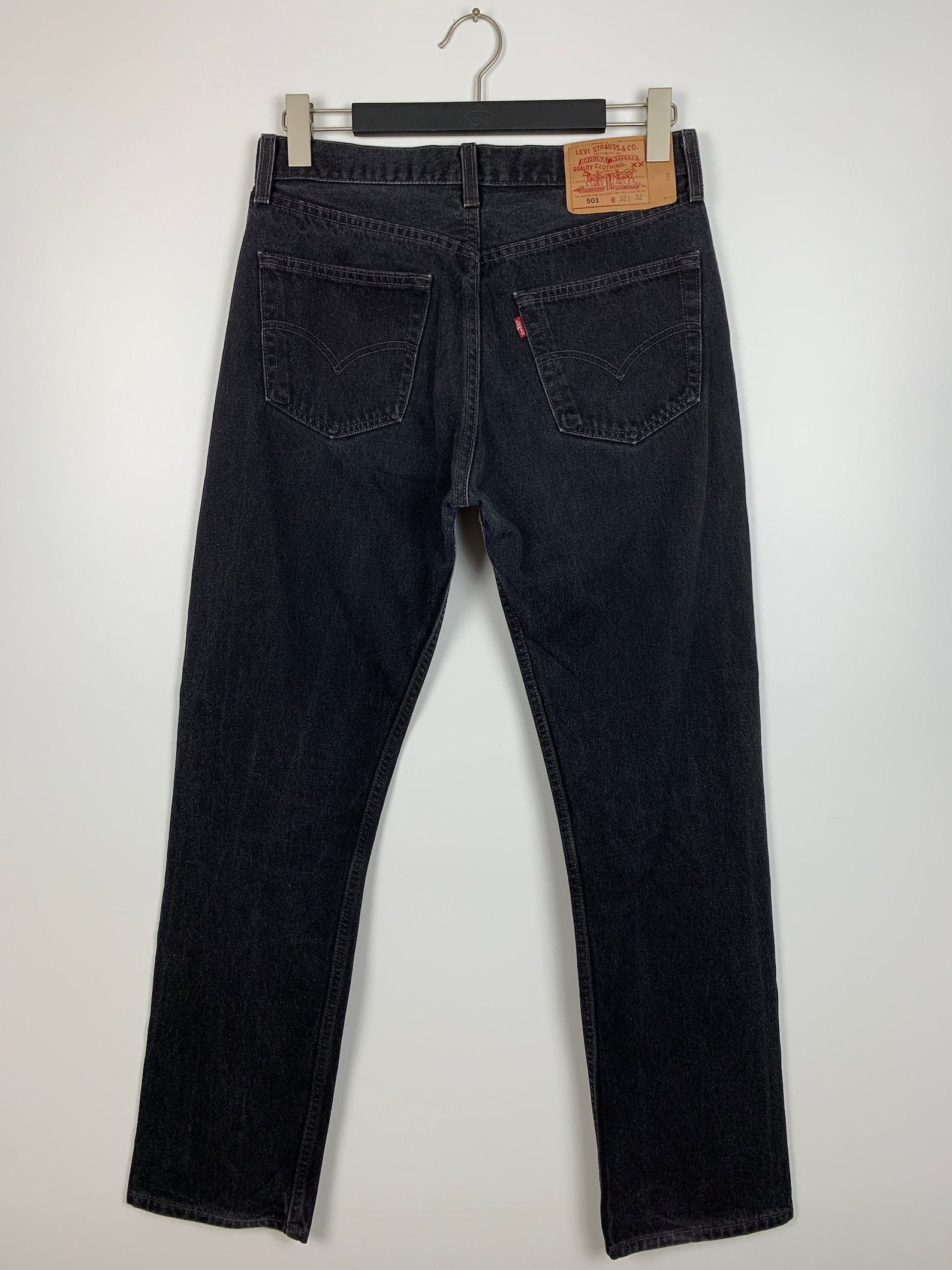 Mens Vintage Levi's 501 Black Denim Regular Straight Jeans Etsy
