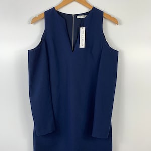 Alice + Olivia Niko Cold-Shoulder Bodycon Navy Blue Dress Size 6