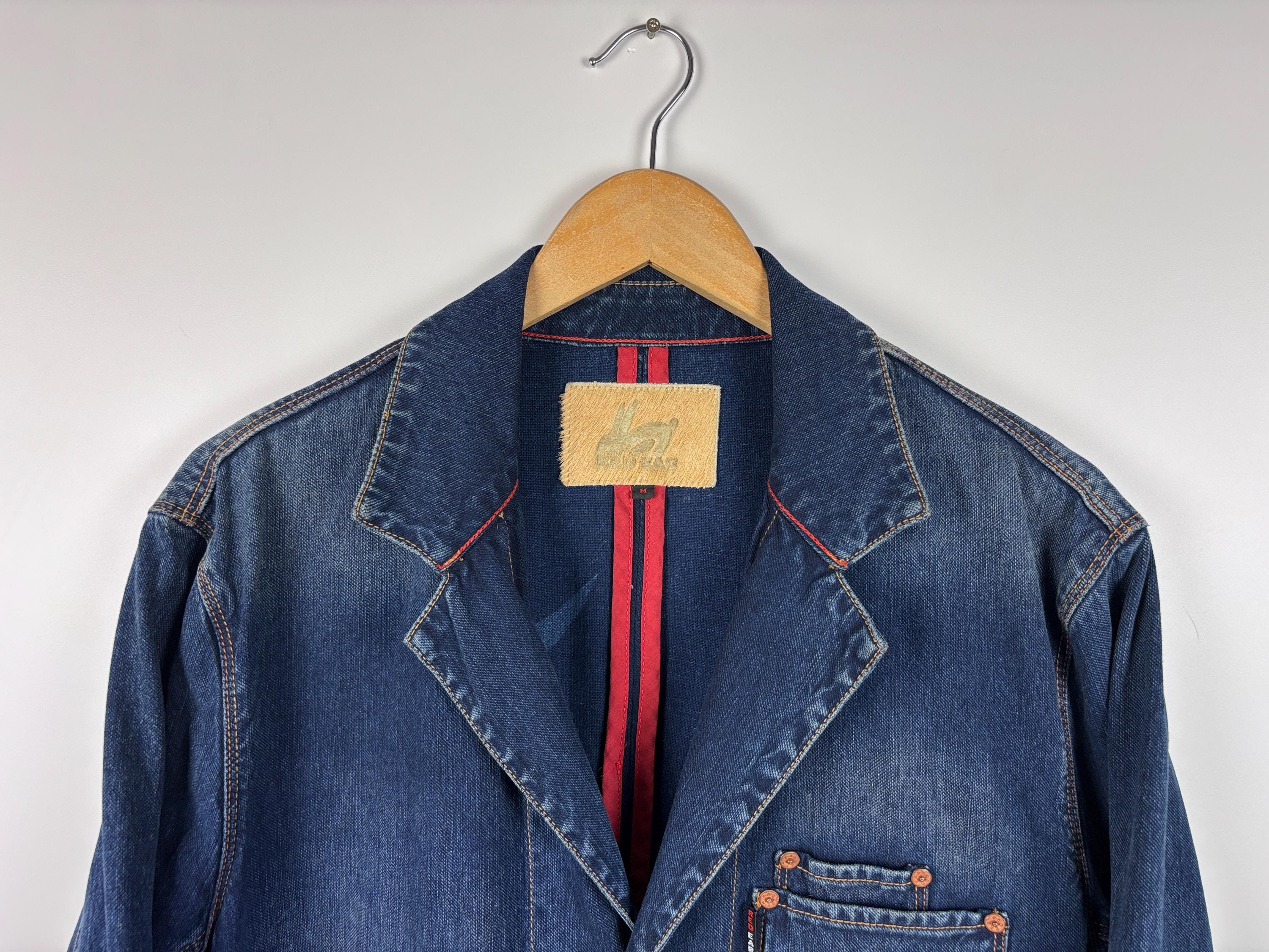 Mens Paul Smith Red Ear Denim Blazer Jacket Blue Size M - Etsy