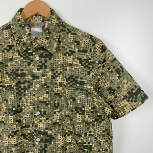 Men's Carhartt Camo Short Sleeve Shirt Size M image 1