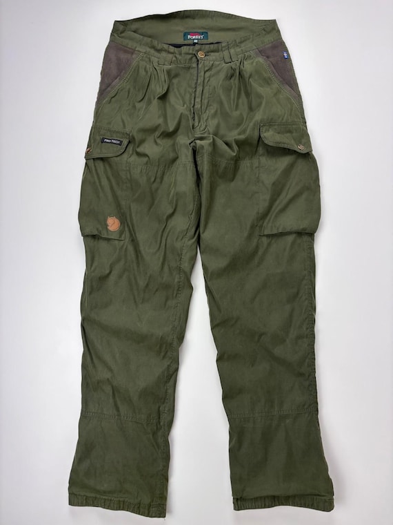 Fjallraven, Vintage Fjallraven Forest Pro-Tech Cargo Pants Hiking Outdoor Green Mens Size 48