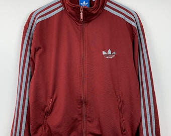 red adidas track jacket mens