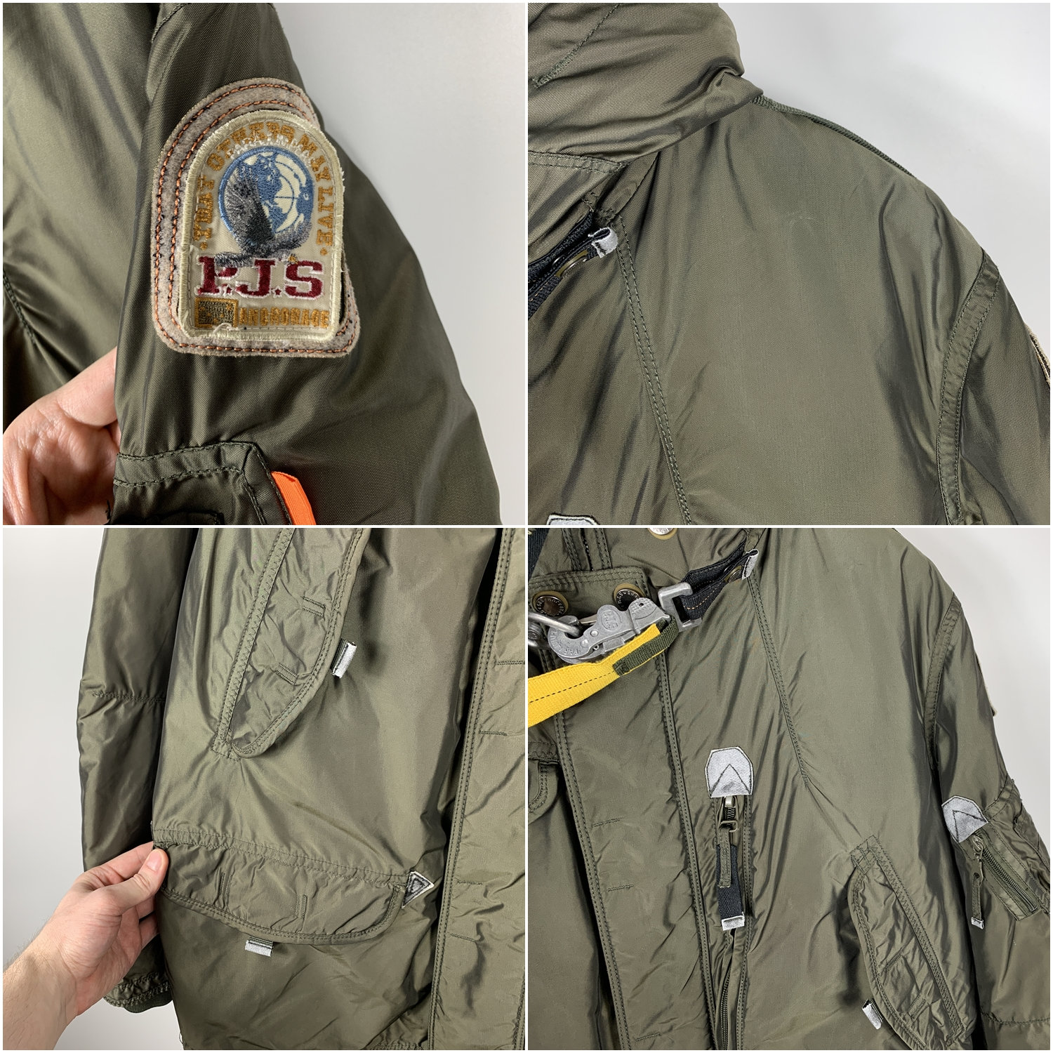 Mens Parajumpers Masterpiece Series Parka Down Liner Jacket Green