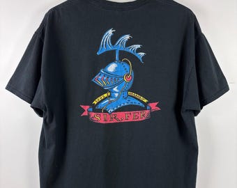 Vintage Mambo Graphic Print Sir Fer Back Cotton Black T-Shirt Mens Size XL