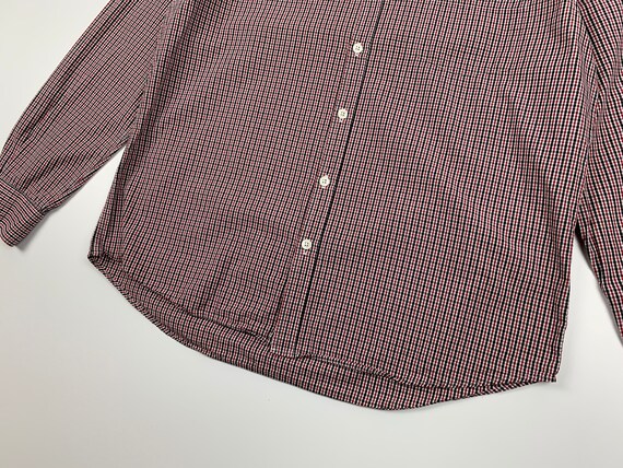 Mens Baracuta Button Down Shirt Check White Red P… - image 3