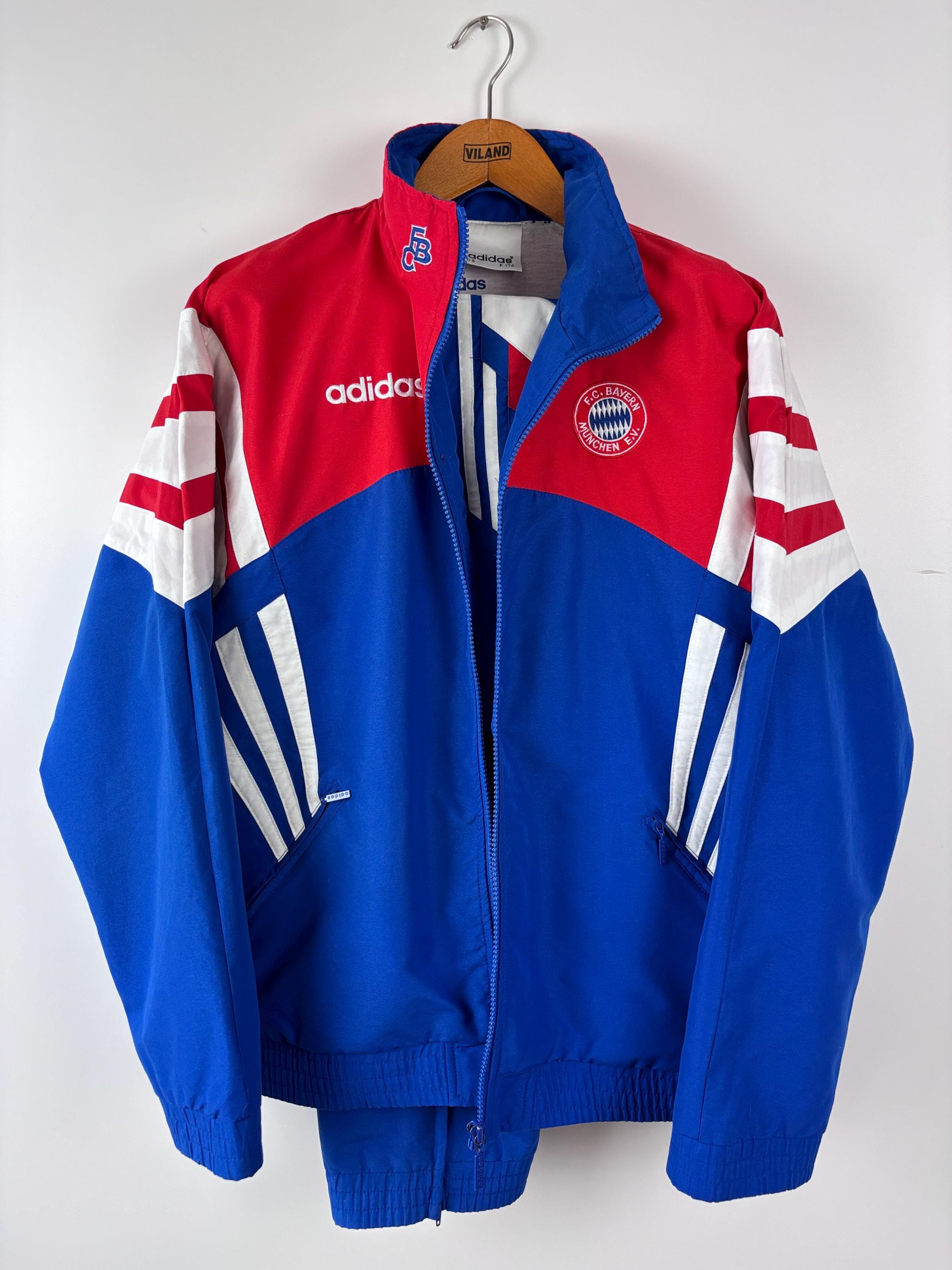 Vintage 90s Bayern Munich Adidas Track Football Suit Chaqueta Pantalones Tamano Raro M Etsy Espana