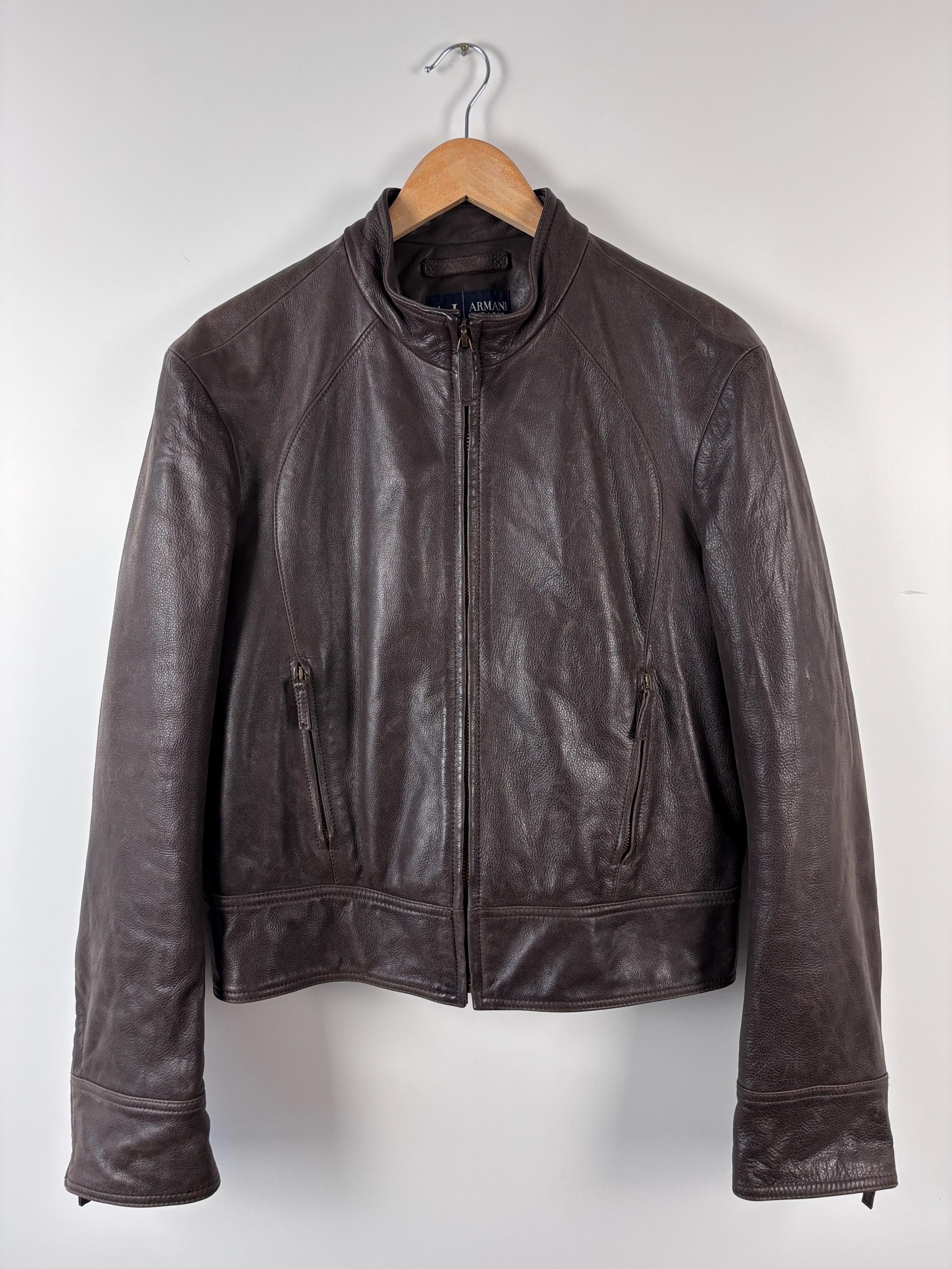 ジャケット・アウター vintage armani archive leather jacket Armani leather jacket vintage - Gem