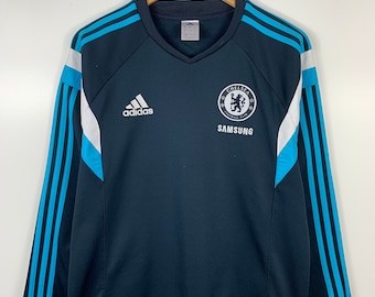 Mens Adidas Chelsea 2014-2015 Training Sweatshirt Blue Size M