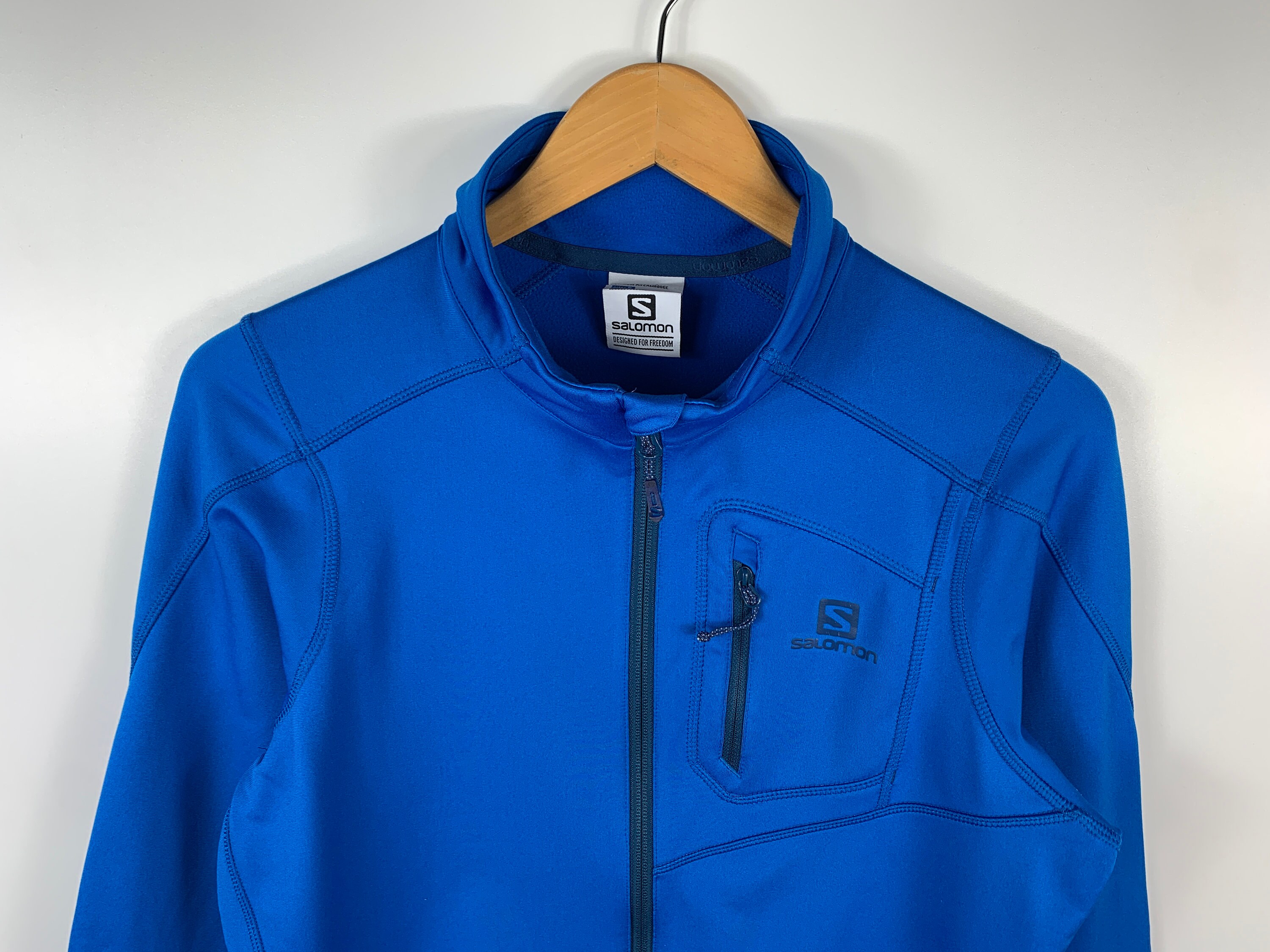 skarpt gennemsnit beruset Mens Salomon Full Zip Fleece Advanced Skin Warm Jacket Blue - Etsy