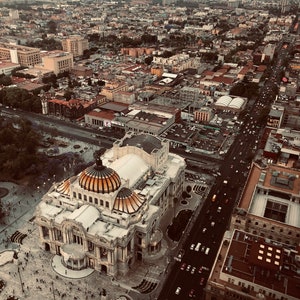 Vista Aérea de la Ciudad de México - Palacio Bellas Artes