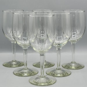 Juego de 6 copas de vino altas, copas de agua, transparentes con tazón alargado - Boda Shabby Chic Vibes, novia, baby shower, cena navideña
