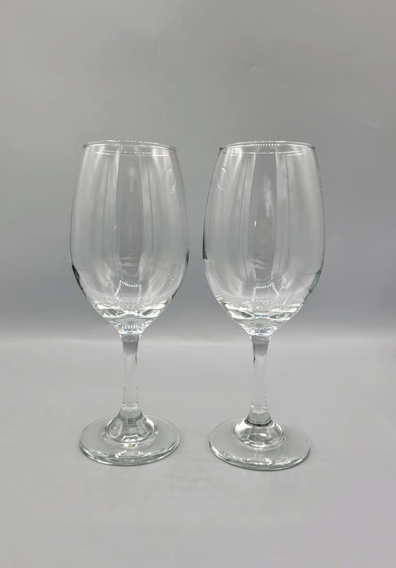 2 LARGE Wine Glasses Mikasa or Irena 8 Tall Red Wine Glassware