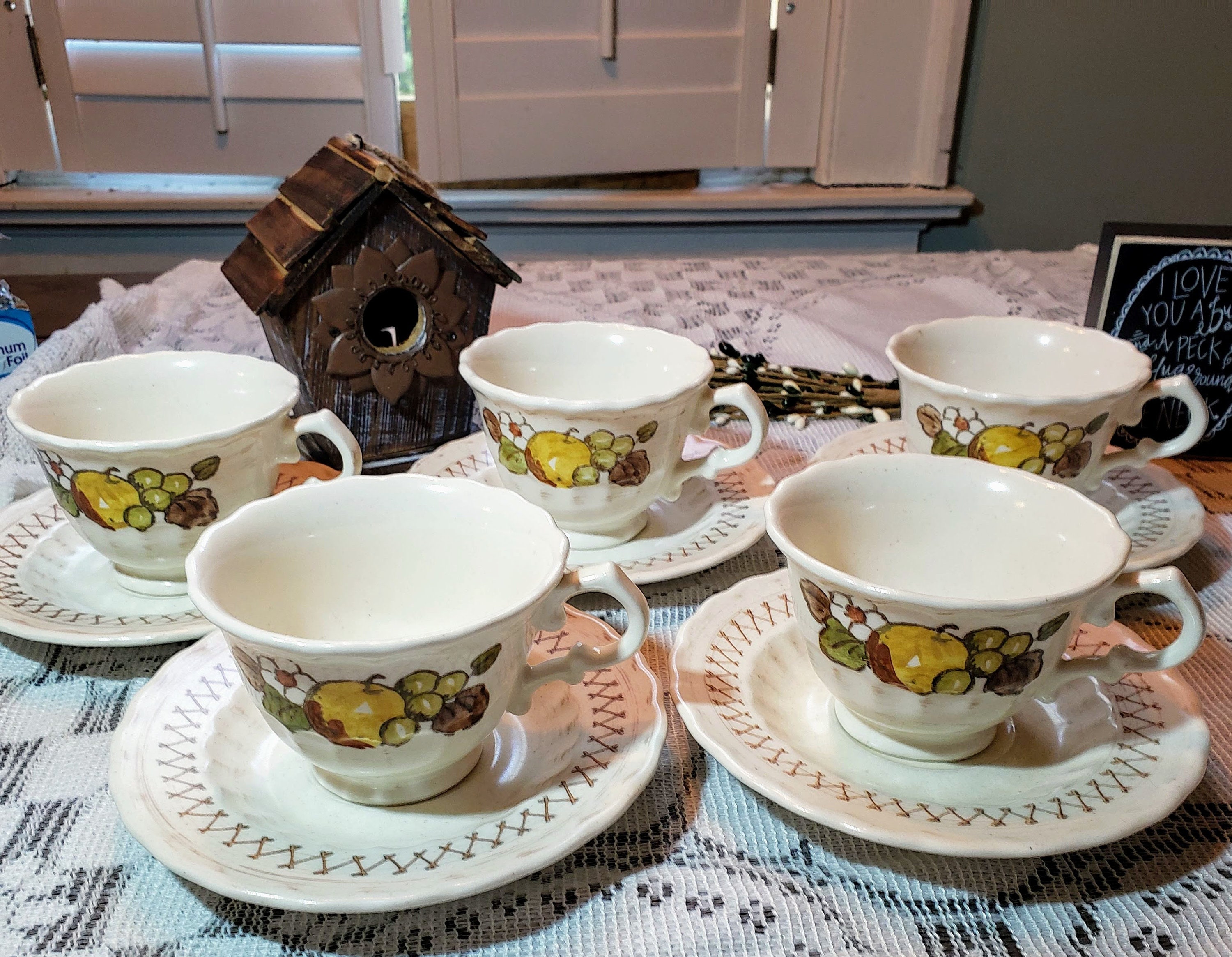 Metlox Poppytrail Fruit Basket Vernon Ware ~ California Pottery