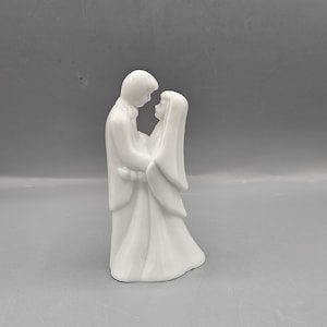 Vintage Ceramic Figurines ~ You Choose White Porcelain Wedding Day Couple Cake Topper or Sabin Gilded Pottery Hand Painted Victorian Lady