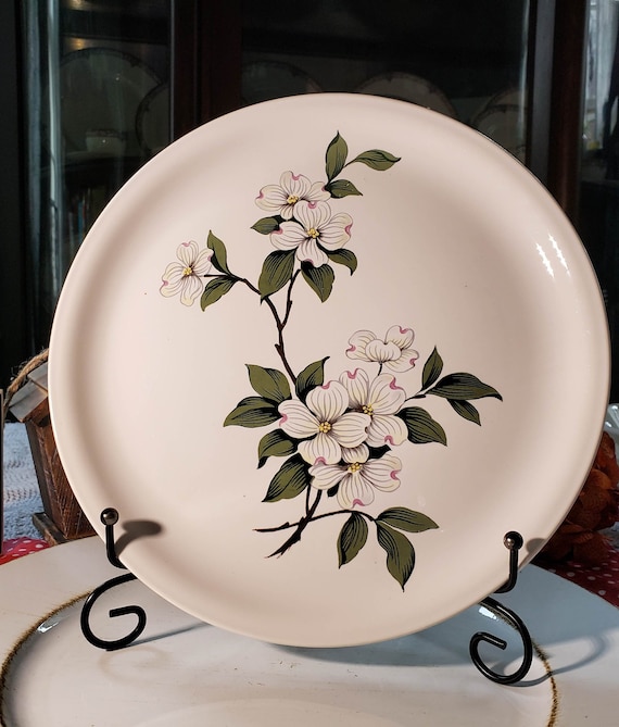 Pair of Vintage Homer Laughlin (white) Dogwood Dinner Plates ~ 10