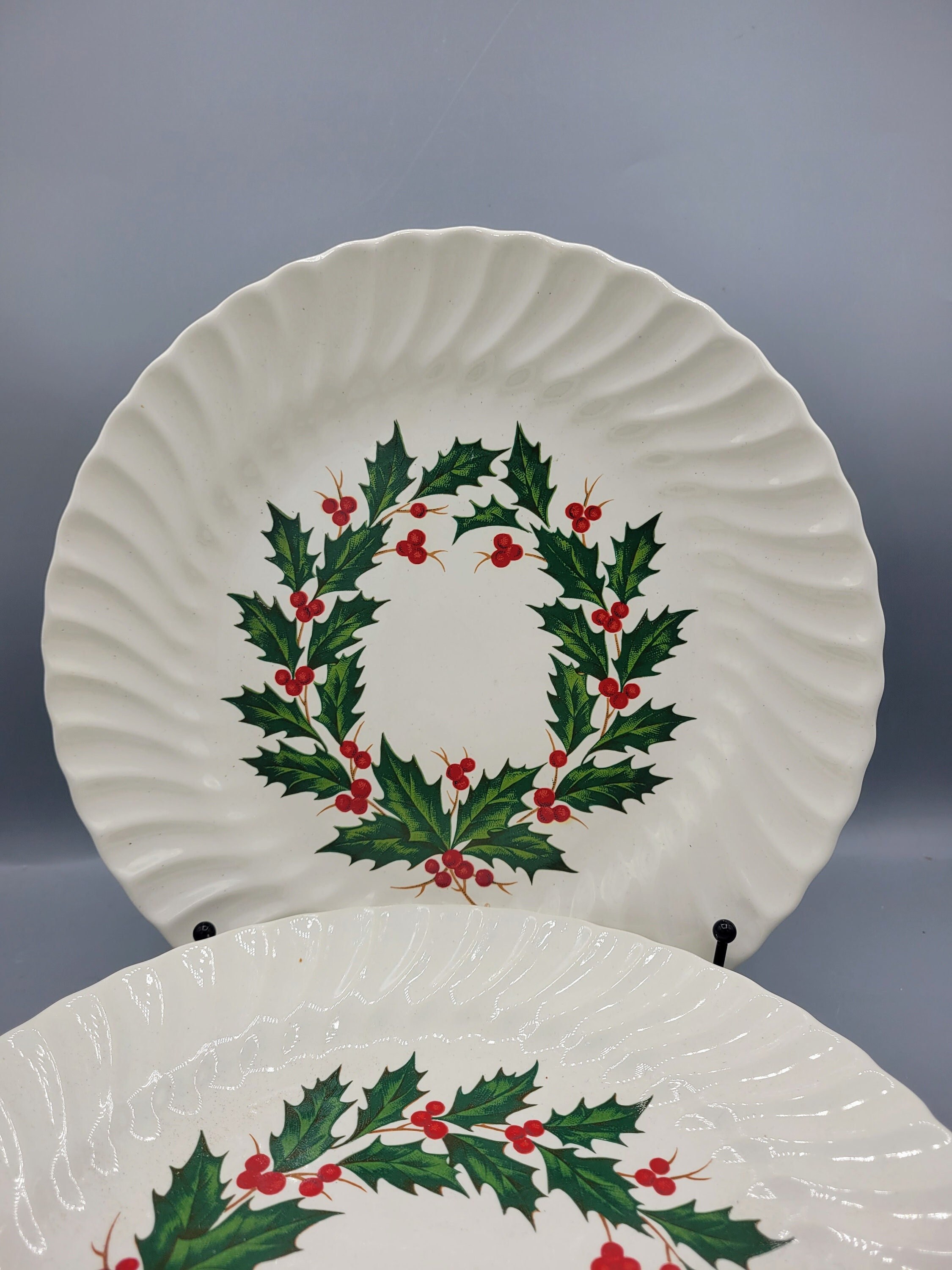 SCIO Pottery, Ohio Holly Dinnerware ~you Choose: Dinner or Bread