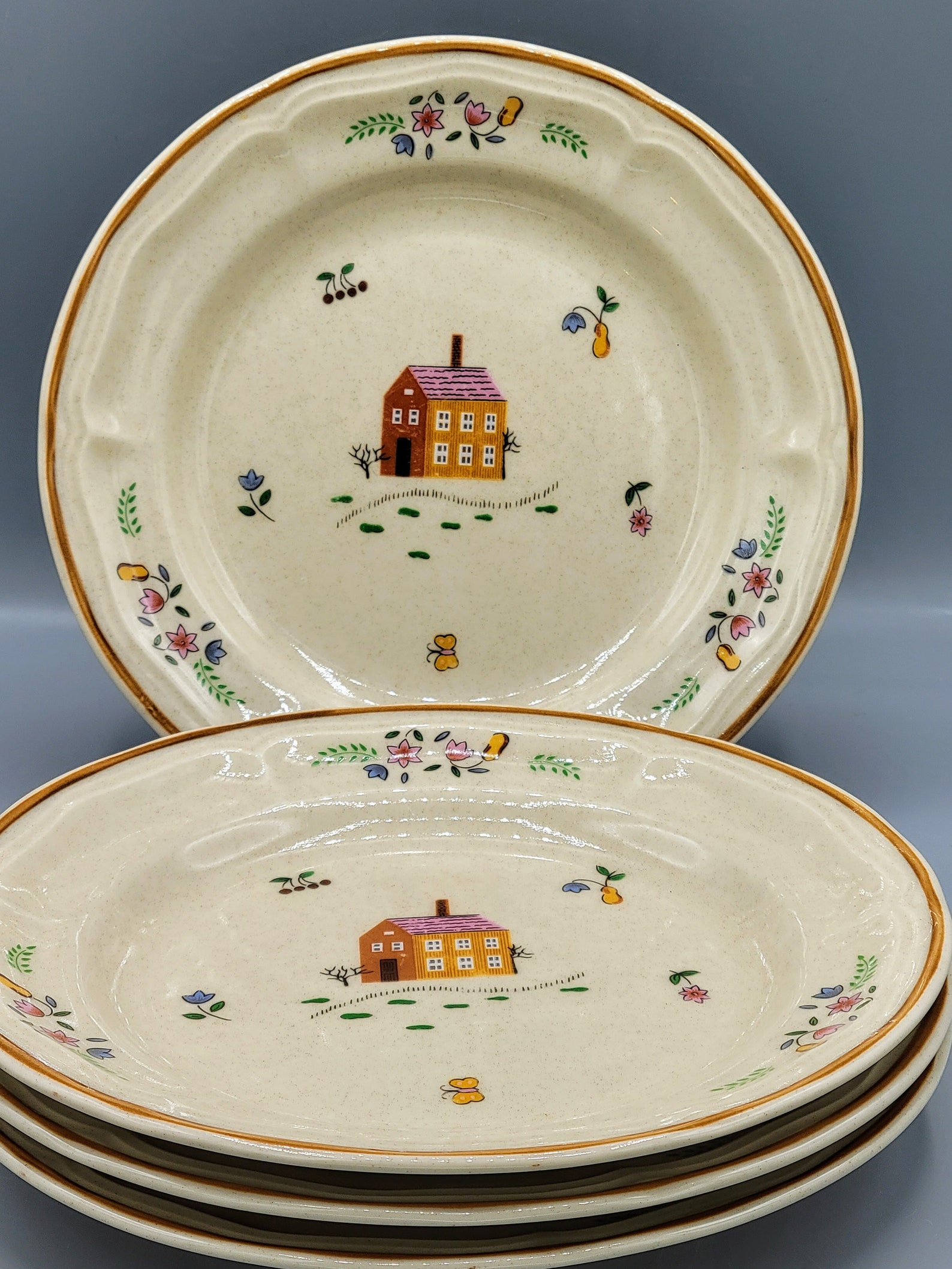 Vintage Stoneware Dinnerware Newcor Our Country & Heirloom Etsy