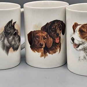 Dog Lover Vintage Jumar Lancaster, PA Mugs, Cups - Schnauzer, Poodle, Springer or Cavalier King Charles Spaniel, Dachshund, Wire Fox Terrier