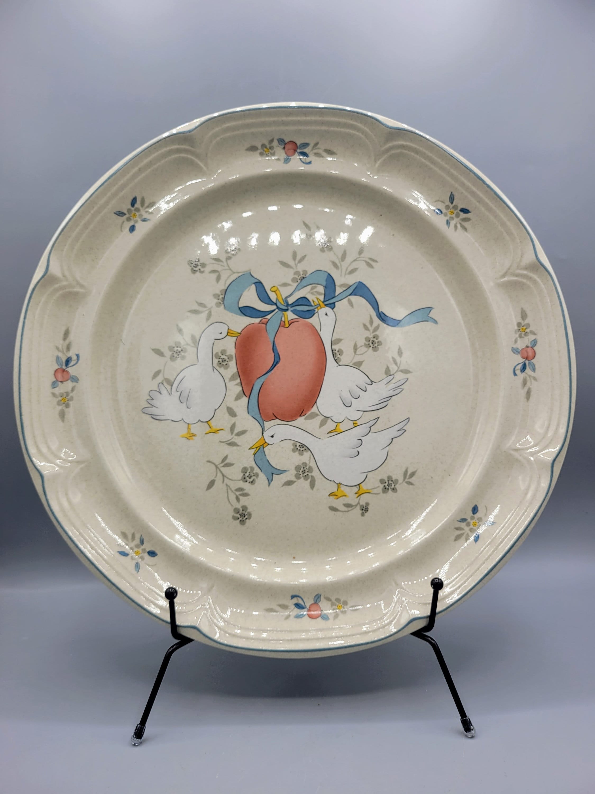 International China Stoneware Marmalade ~ Geese W Blue