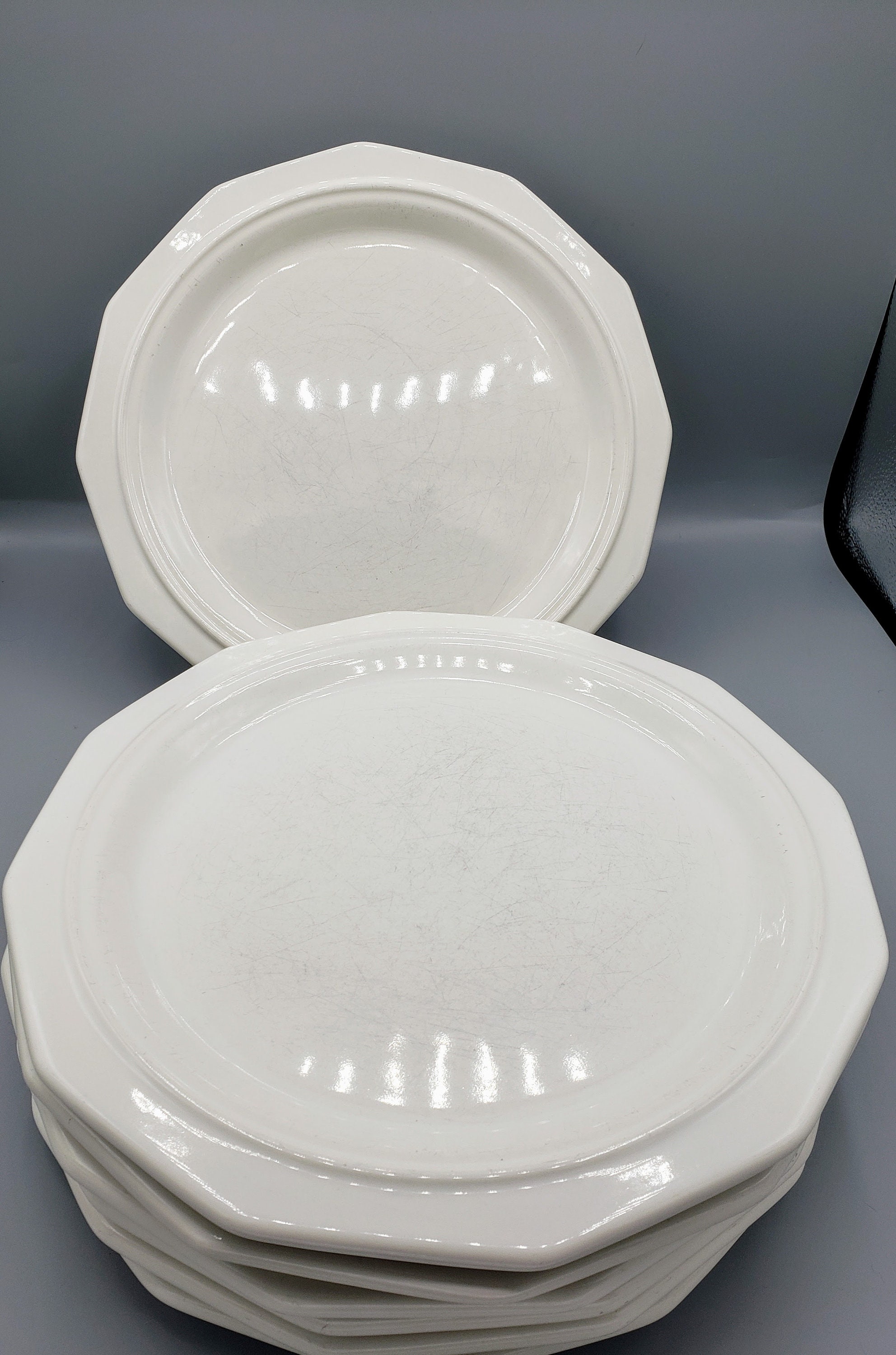 Vintage Pfaltzgraff Heritage White Dinner Plates Made in the Etsy