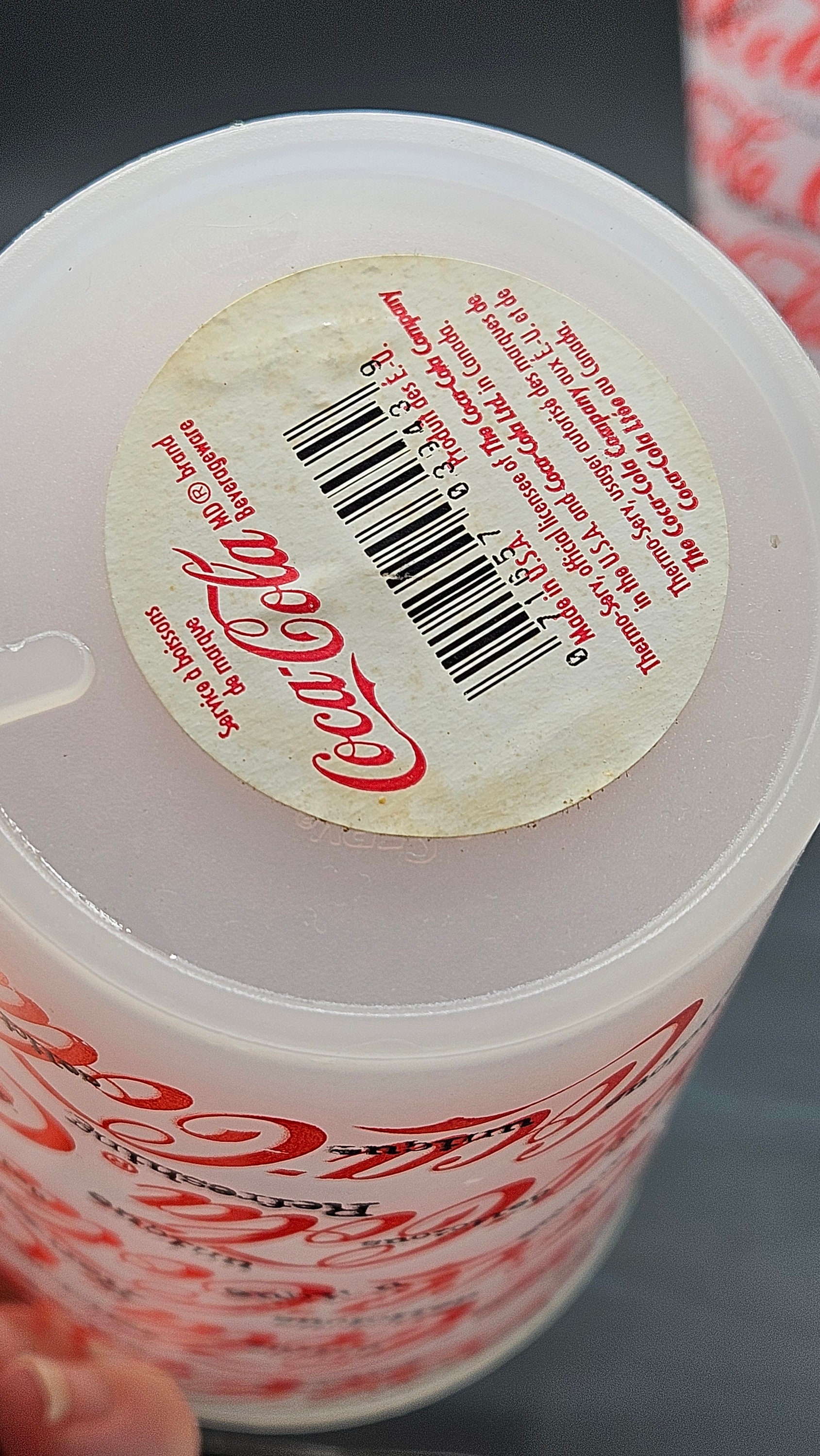 Collectible Thermo Serv Acrylic Coke Coca Cola Drinking Cups