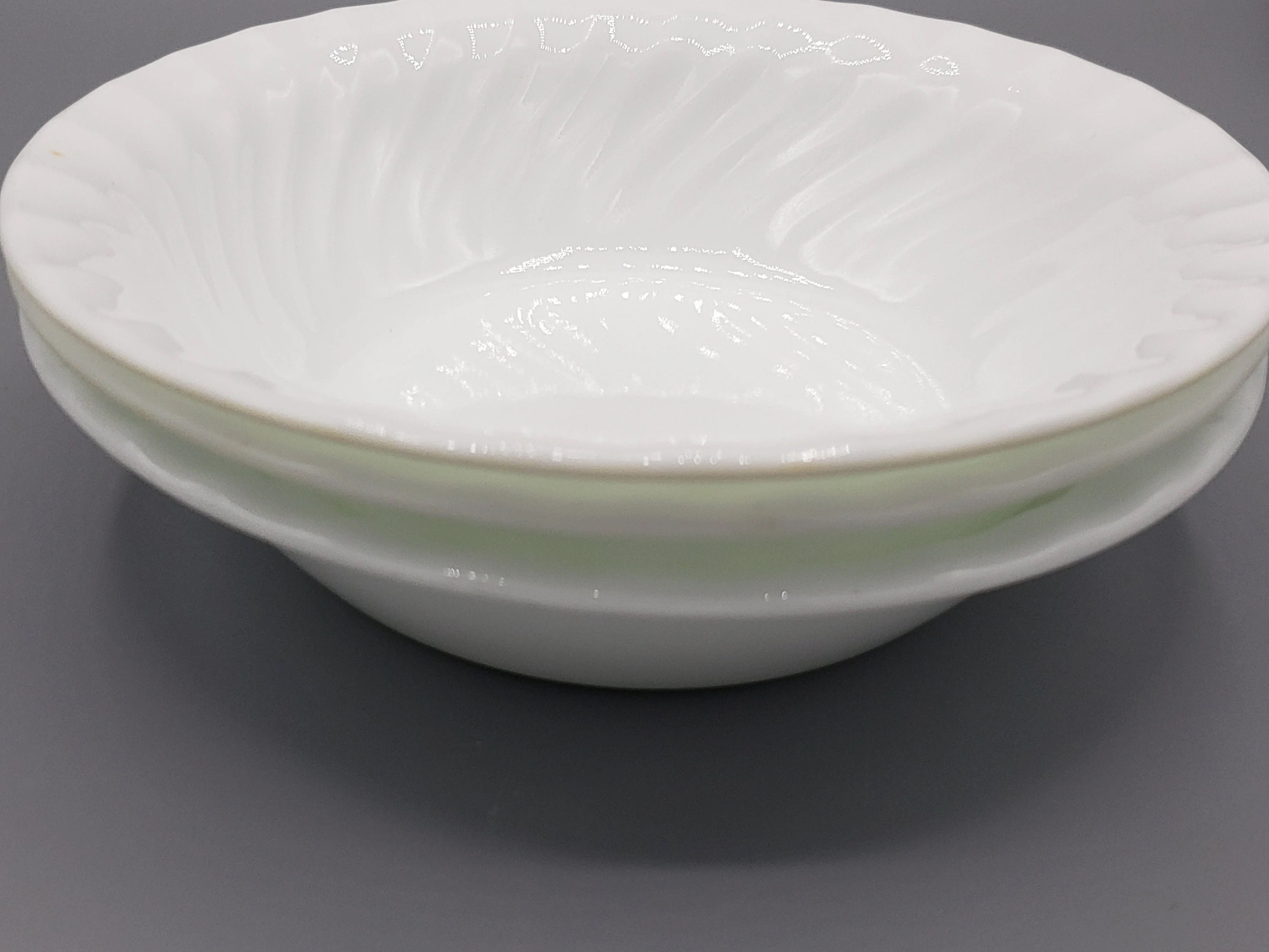 Corelle Enhancements White lasar Swirl Dinnerware
