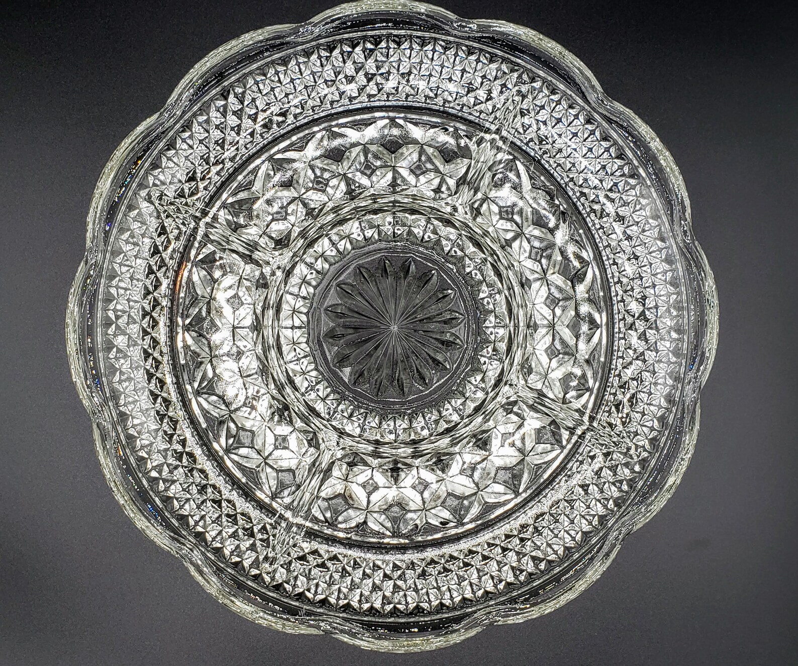 Vintage Anchor Hocking Wexford Divided Serving Platter 4 Etsy