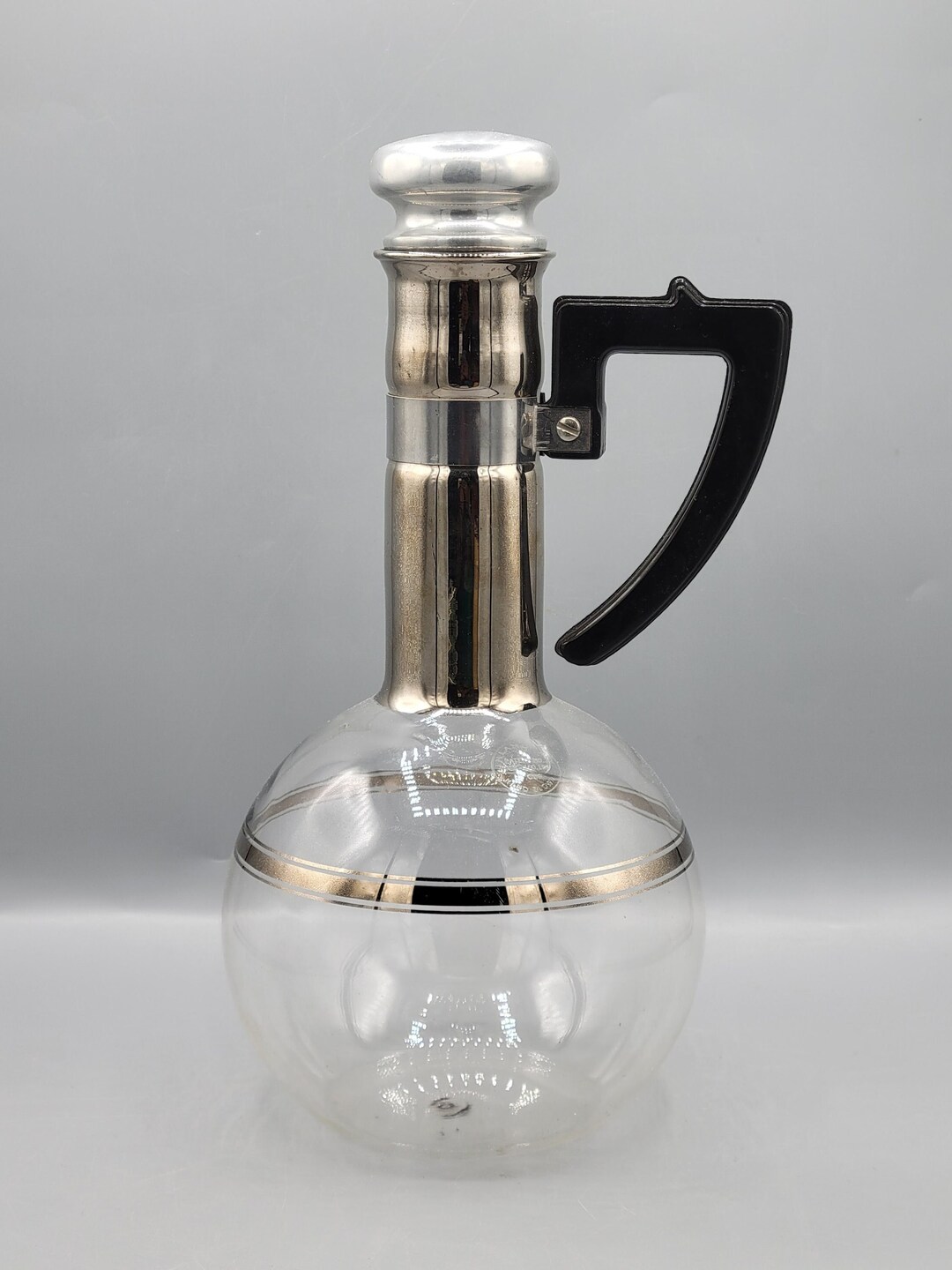 Inland Glass Works Hand Blown Pitcher, Decanter ~ MCM Mid Century