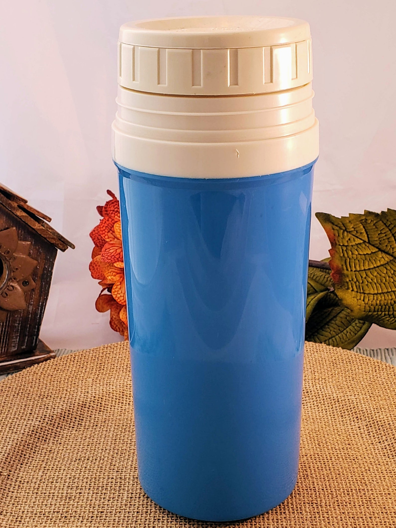 Vintage Aladdin Blue 1 Pint 1980's Thermo Bottle No. Etsy