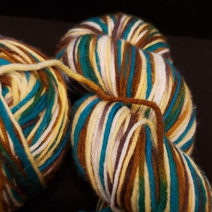 Three Irish Girls ~ Artisan Dyed Organic Superwash Wool ~ Boyish Neutral Colorway ~ Byrne ~ Greens Browns Longies, Woolies Project Yarn Lot