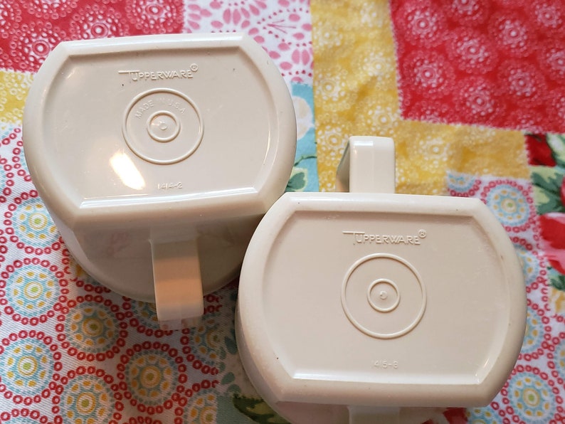 Vintage Tupperware Creamer and Sugar Set Almond With Almond Etsy