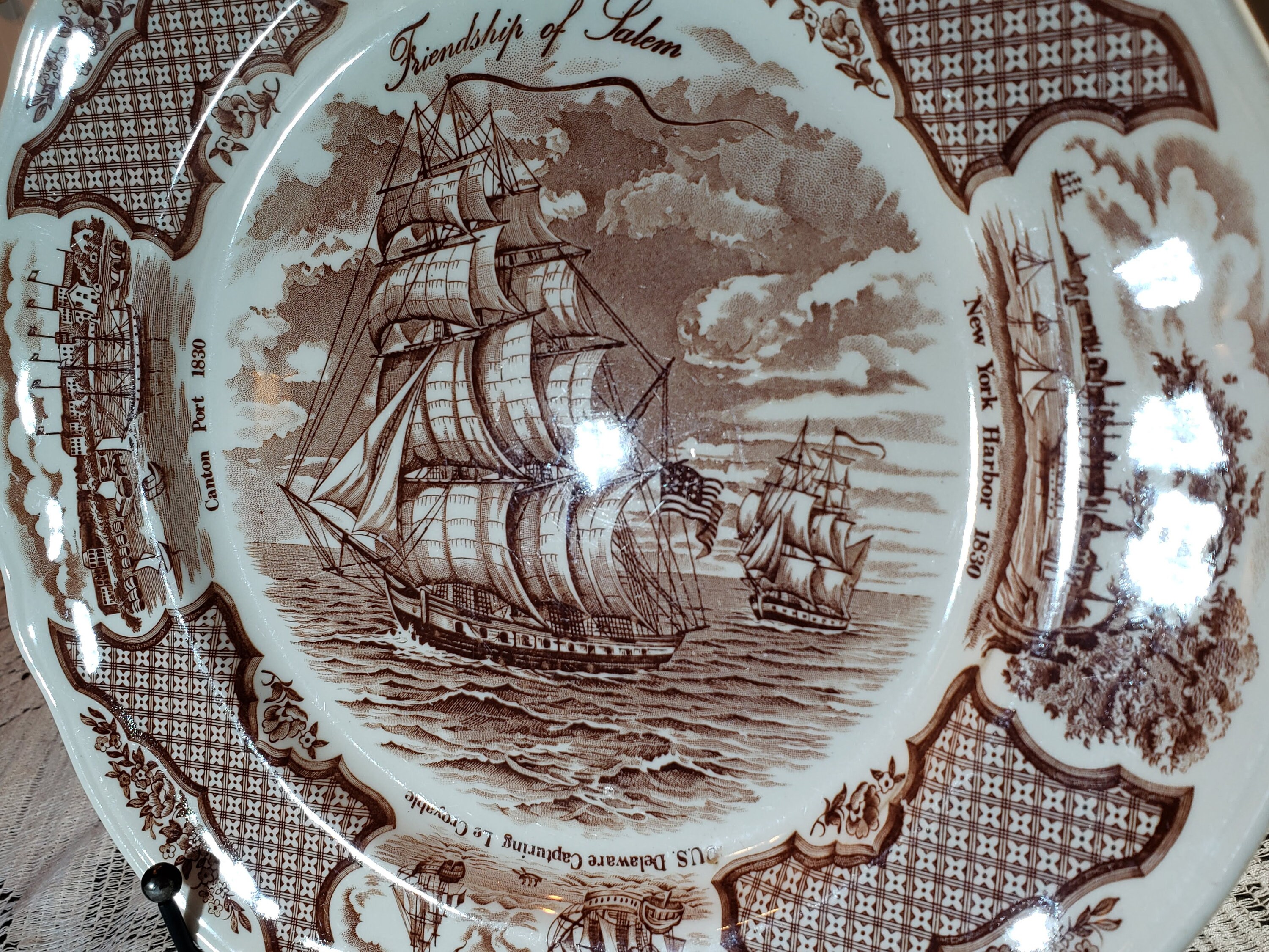 Alfred Meakin Fair Winds Nautical Brown China Staffordshire