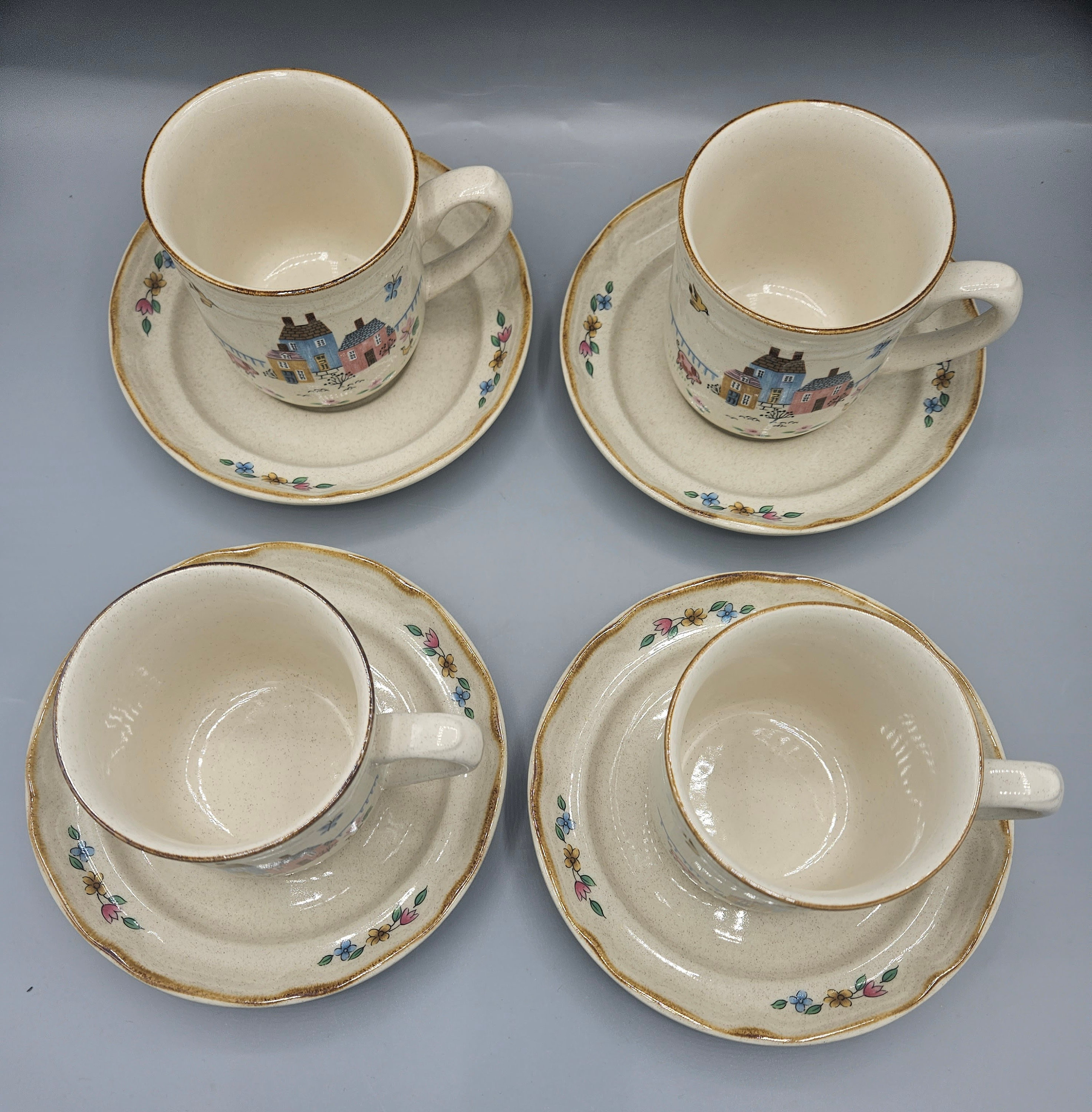 Vintage International China Heartland Stoneware Dinnerware ~ Cups