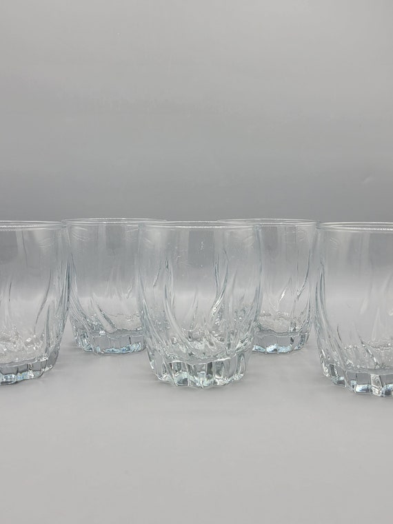 Anchor Hocking Central Park Clear Vertical Wave Swirl Drinking Glasses ~  You Choose: 17 Oz Iced Tea Tumblers or 5 Double Old Fashioned Juice - Etsy