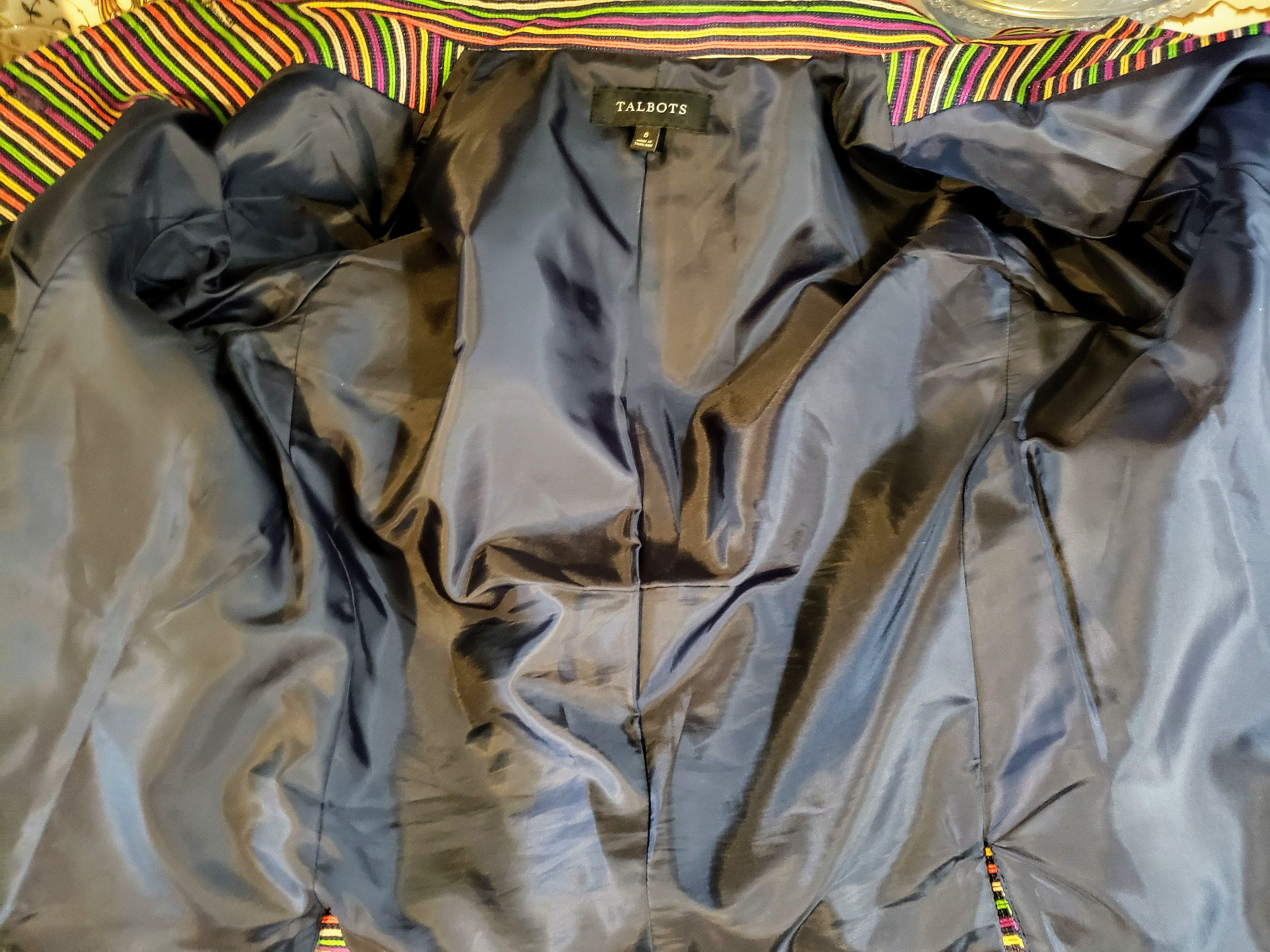 Blazer Femme Talbots Taille 6 Vert Olive - Doublé, Poches Boutonnées, Occasion Très Bon état