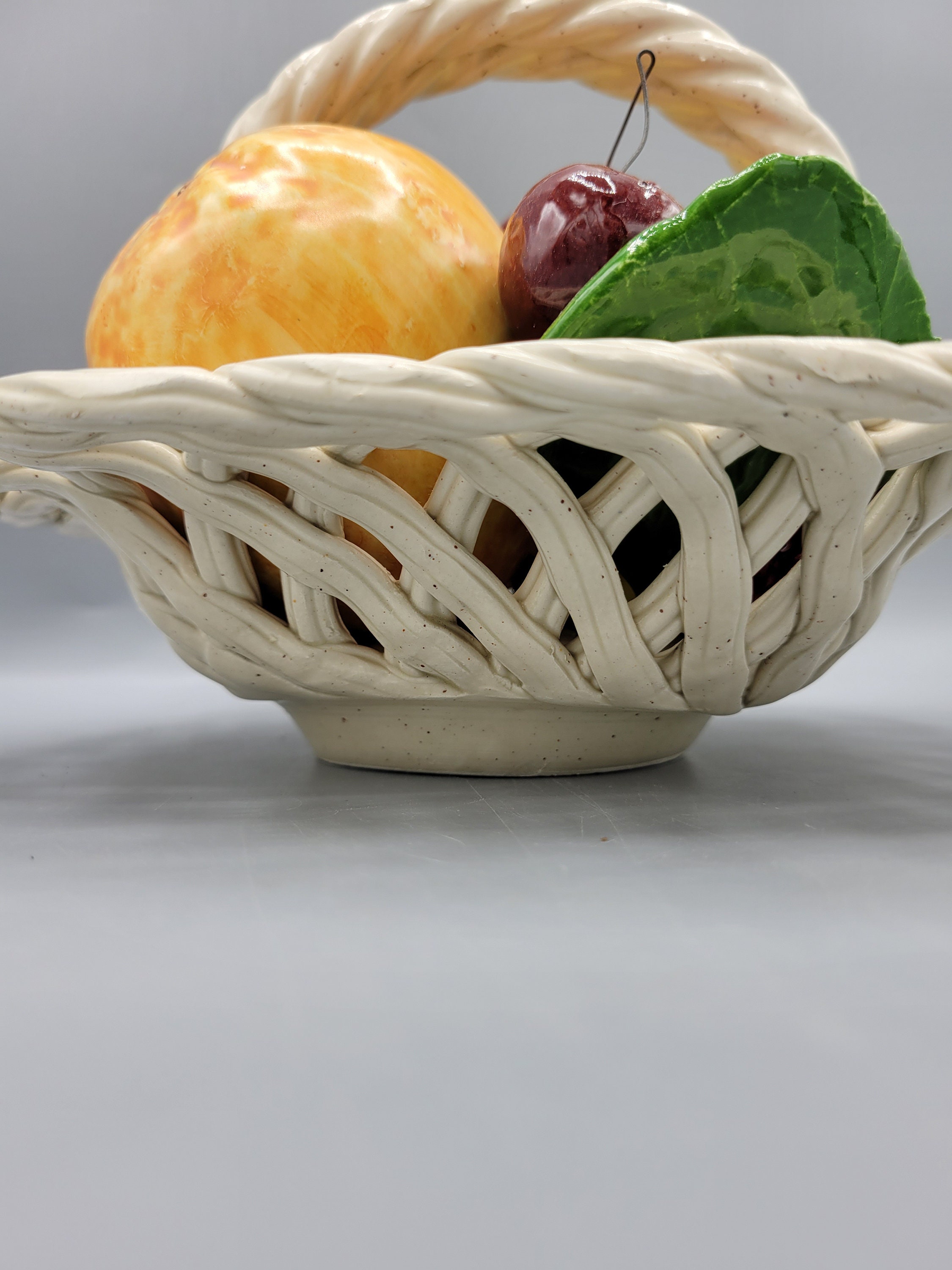 Bassano Made in Italy ~ Ceramic Fruit Basket ~ Hand Made Art Bassano Made in Italy ~ Ceramic Fruit Basket ~ Hand Made Art
