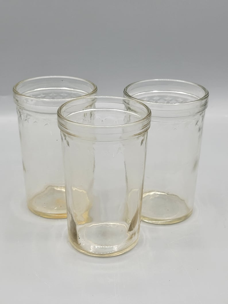 Vintage Juice or Jelly Jar Drinking Glasses You Choose Set Etsy
