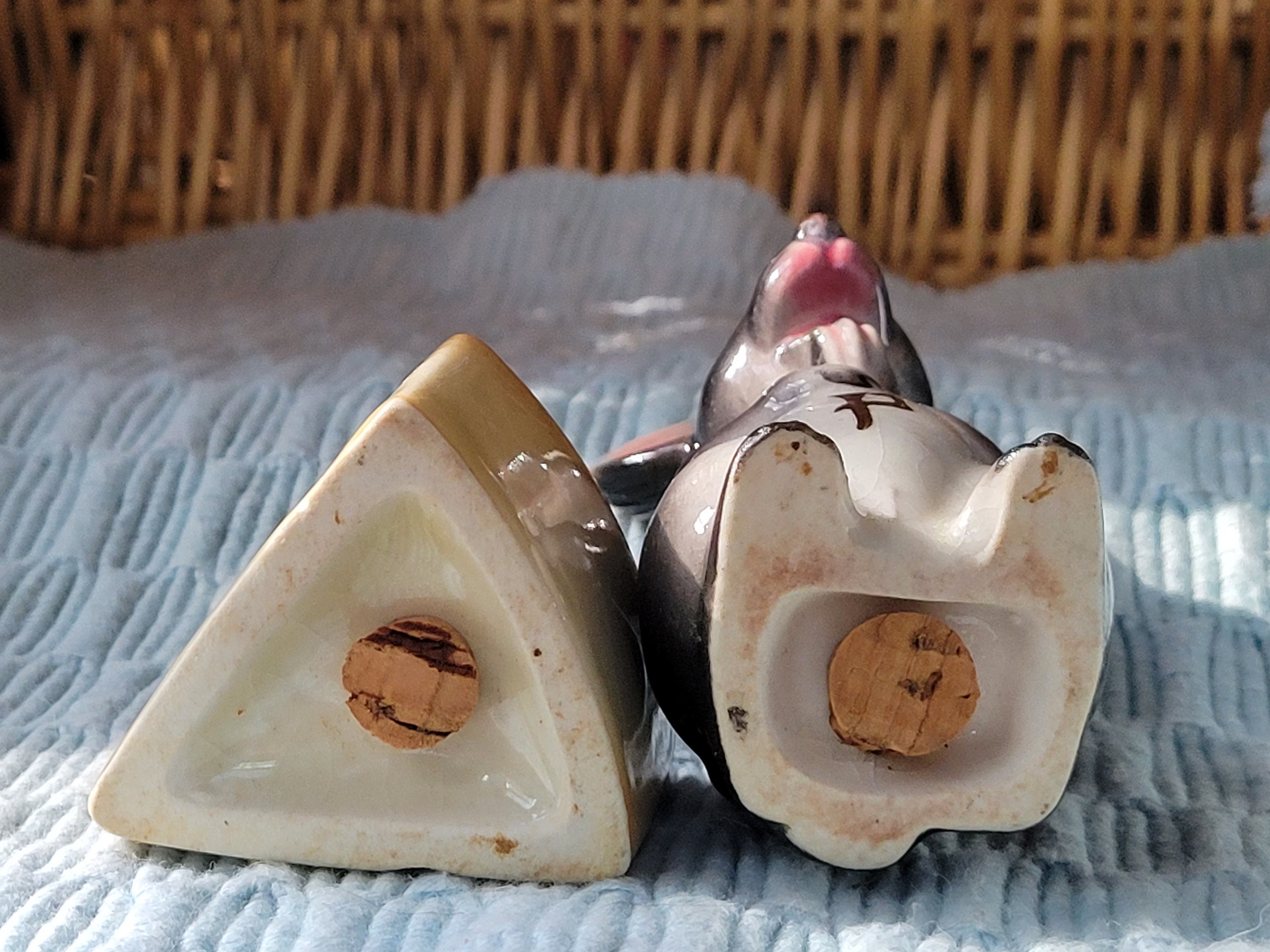 Mid Century Mouse and Cheese Salt & Pepper Shakers ~ Made in Japan