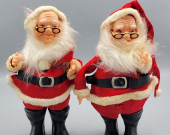 Midcentury Pair of Vintage Santa Claus Figures ~ Made in Japan