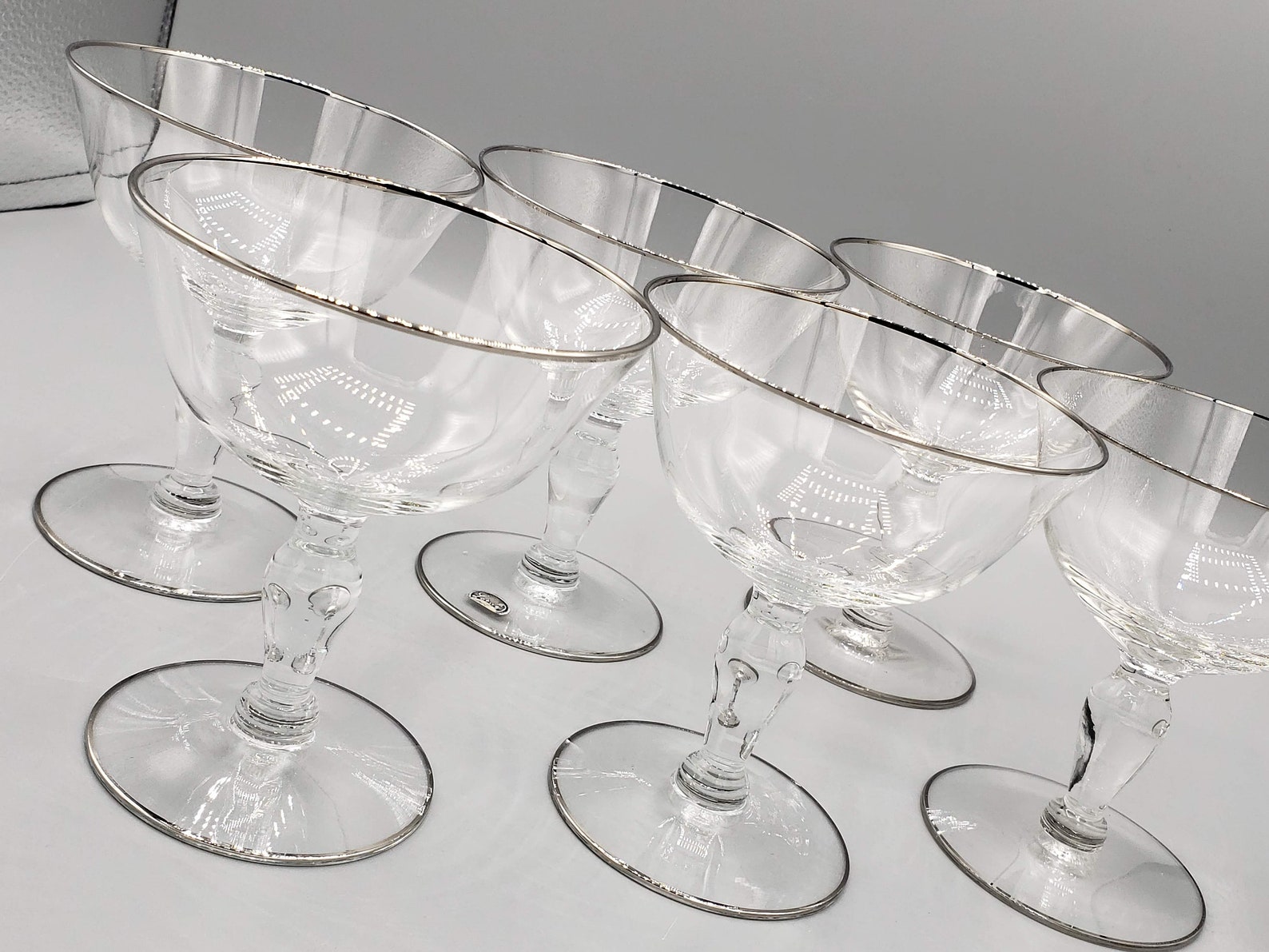 Vintage Lotus Glassware Prelude with Platinum Trim Sprite Etsy