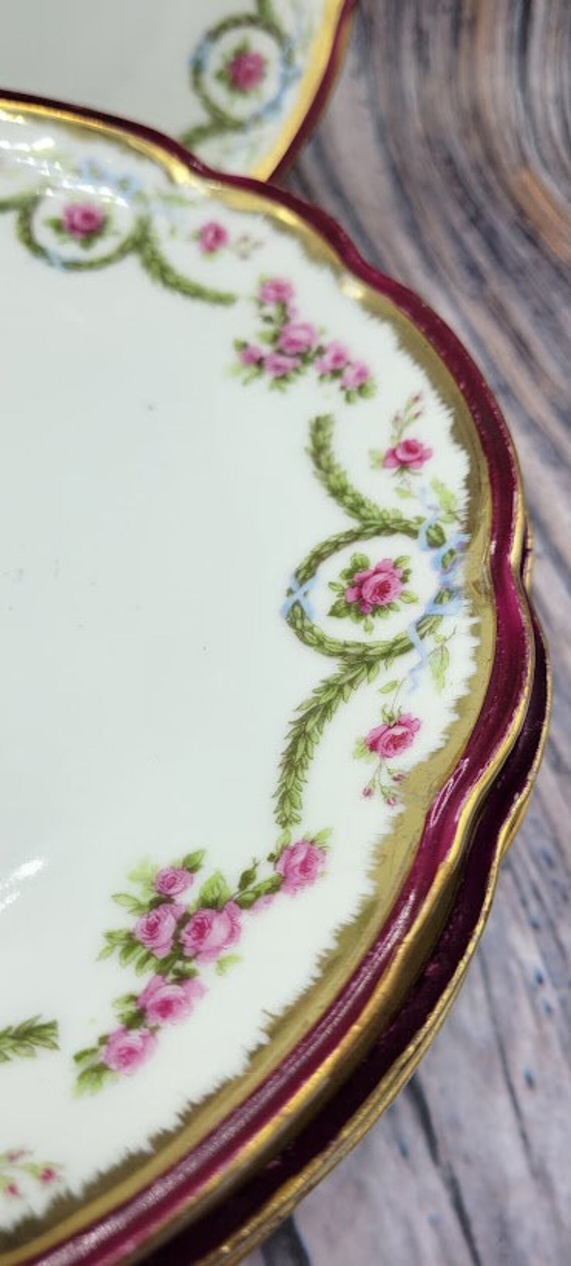 Porcelain Luncheon Plates Made in Germany Set of 7 Etsy