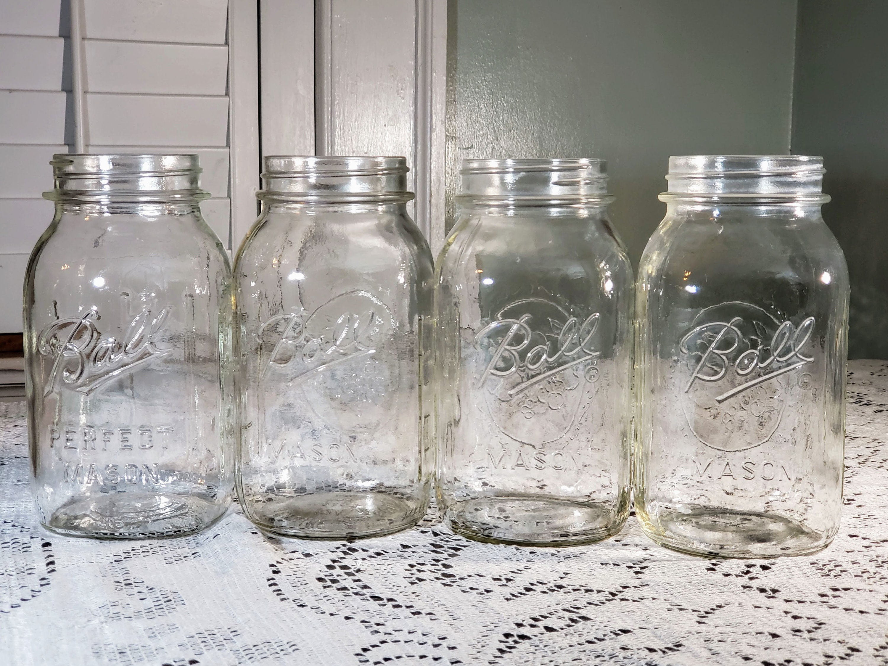 Assorted Lot of 4 Vintage Ball Mason Jars 1 Perfect Ball Etsy Canada