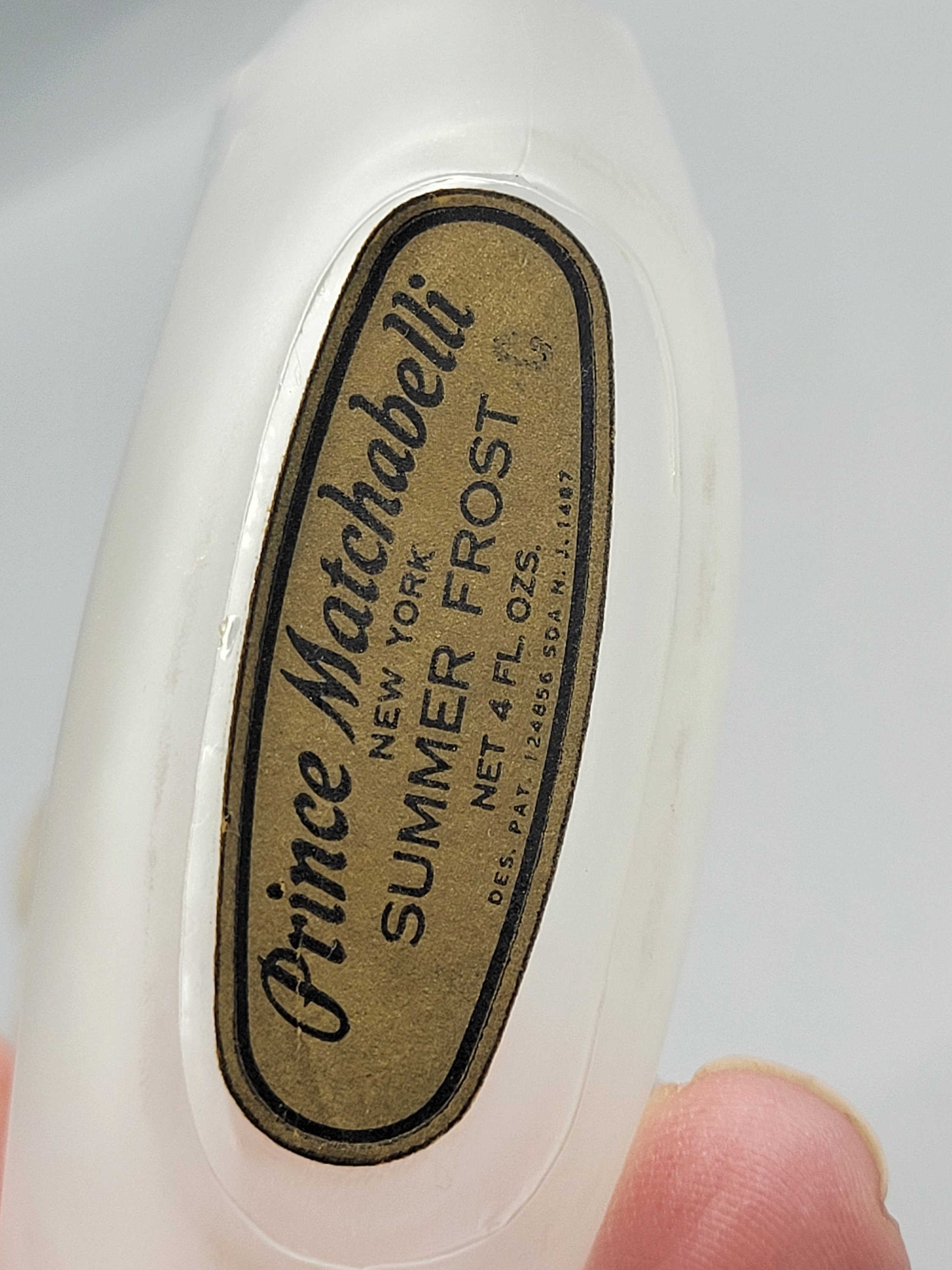 Pair of Prince Matchabelli Collectible Glass Vintage Cologne