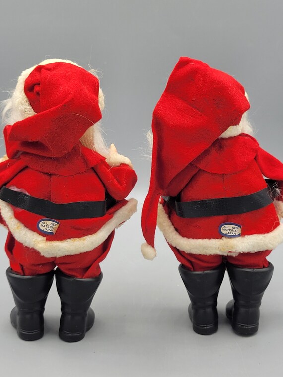 Midcentury Pair of Vintage Santa Claus Figures ~ Made in Japan