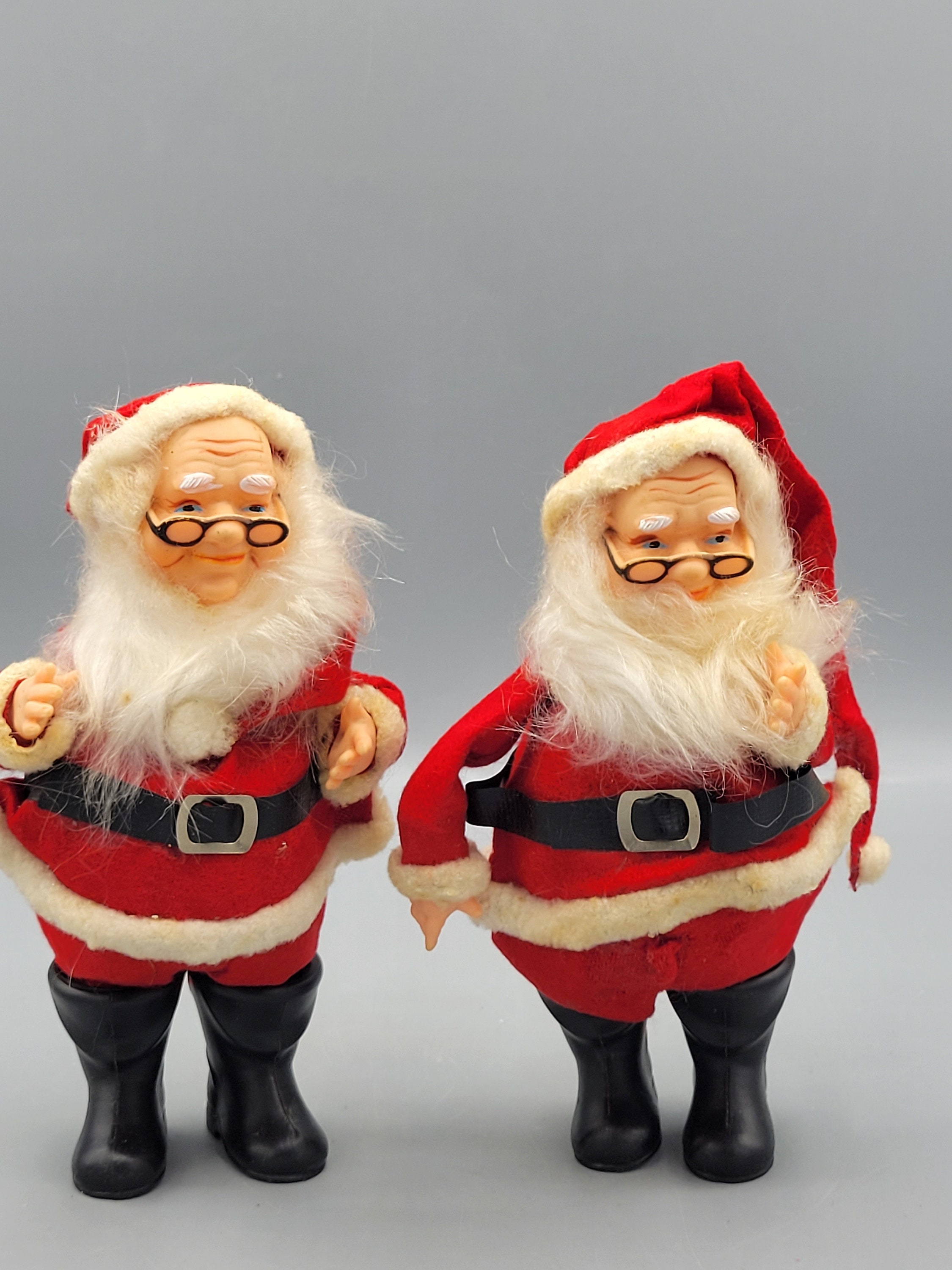 Midcentury Pair of Vintage Santa Claus Figures ~ Made in Japan