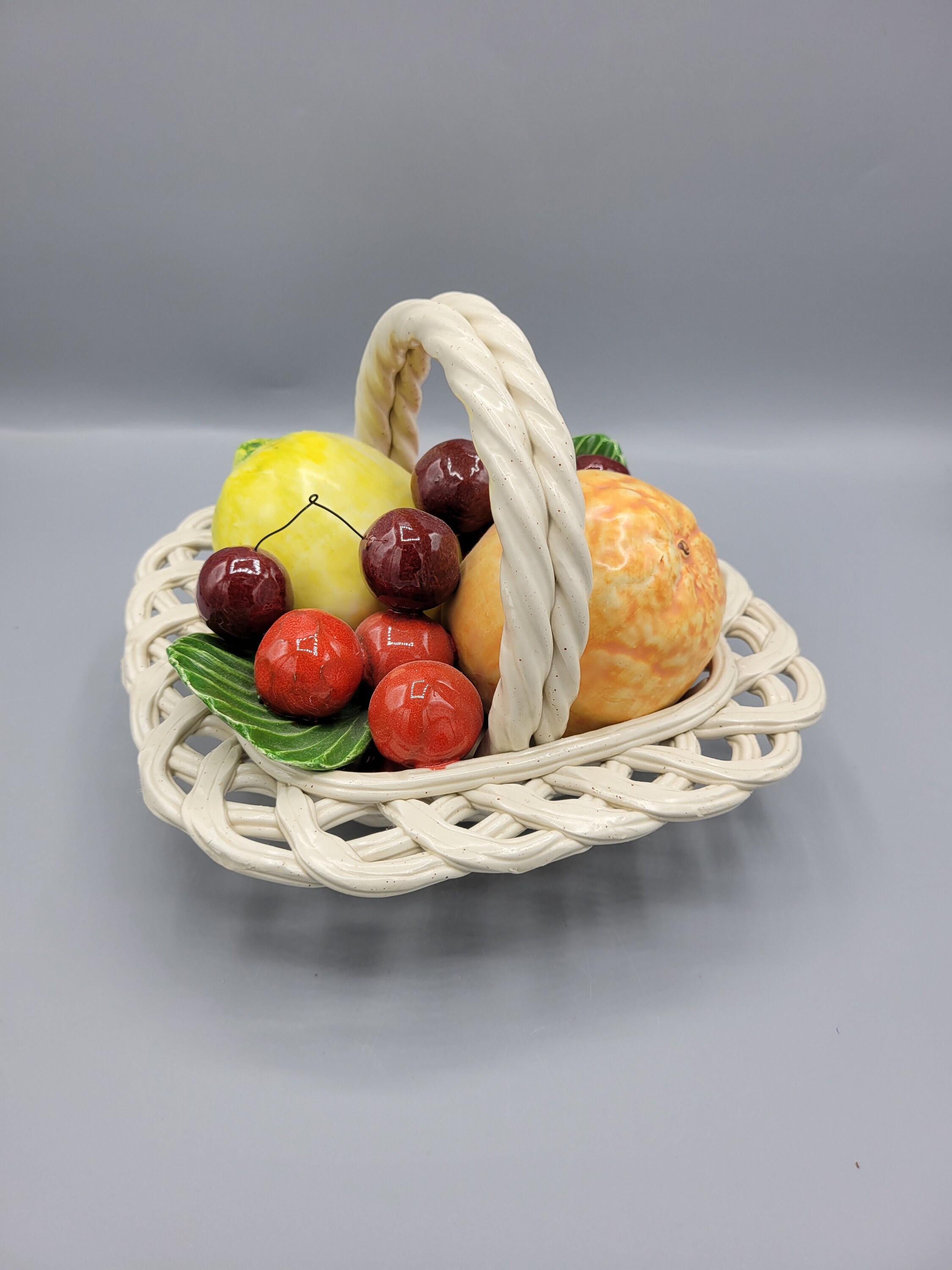 Bassano Made in Italy ~ Ceramic Fruit Basket ~ Hand Made Art Bassano Made in Italy ~ Ceramic Fruit Basket ~ Hand Made Art