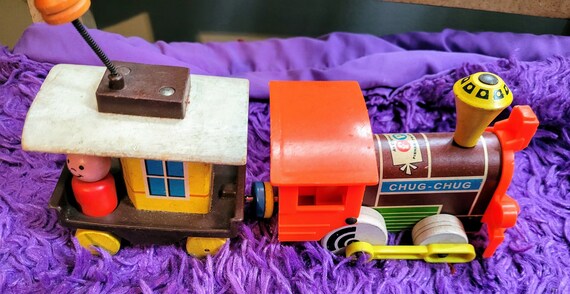 Vintage Fisher Price 1964 Chug Chug Train ~ Retro Children's Toy
