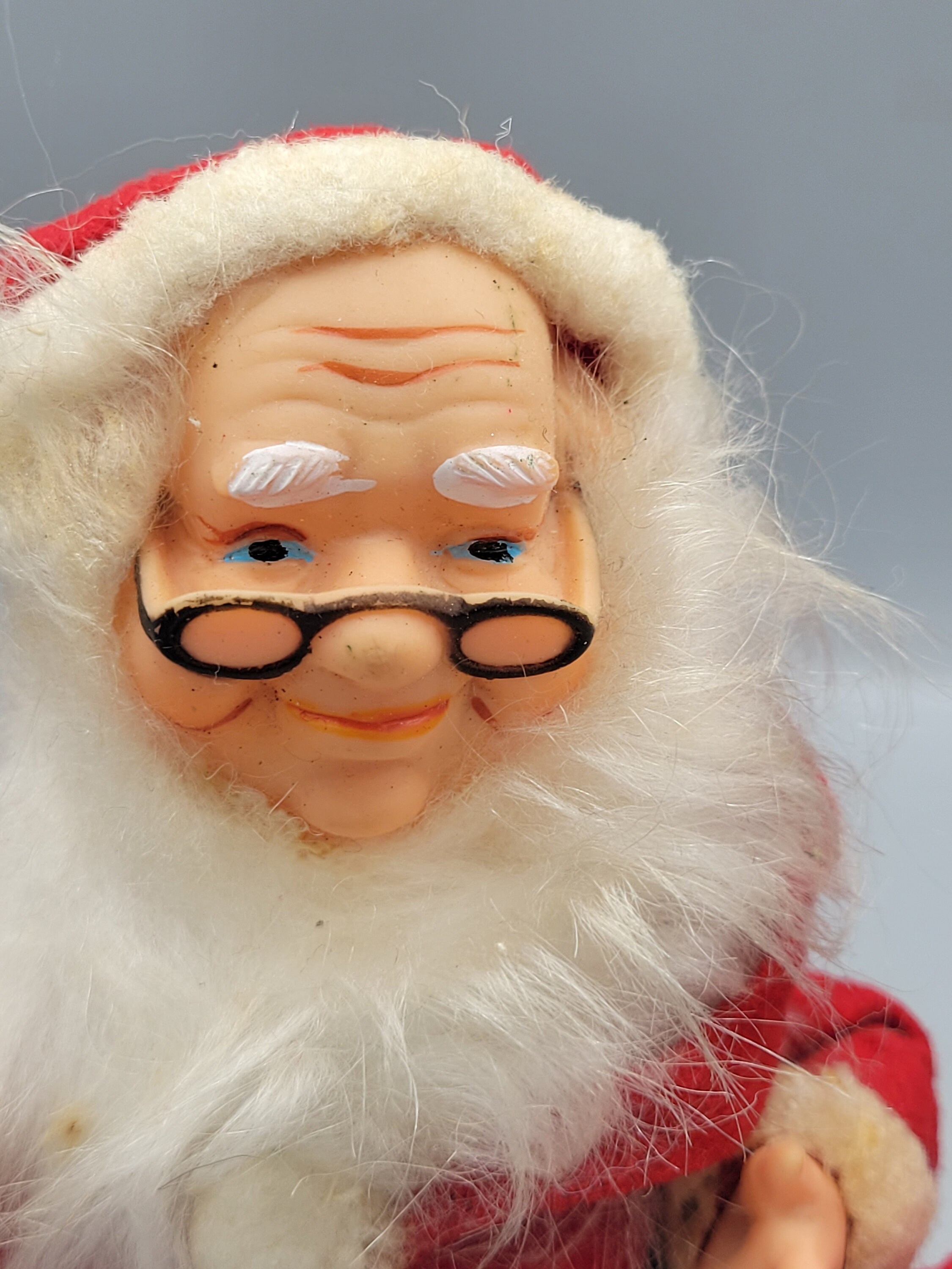 Midcentury Pair of Vintage Santa Claus Figures ~ Made in Japan