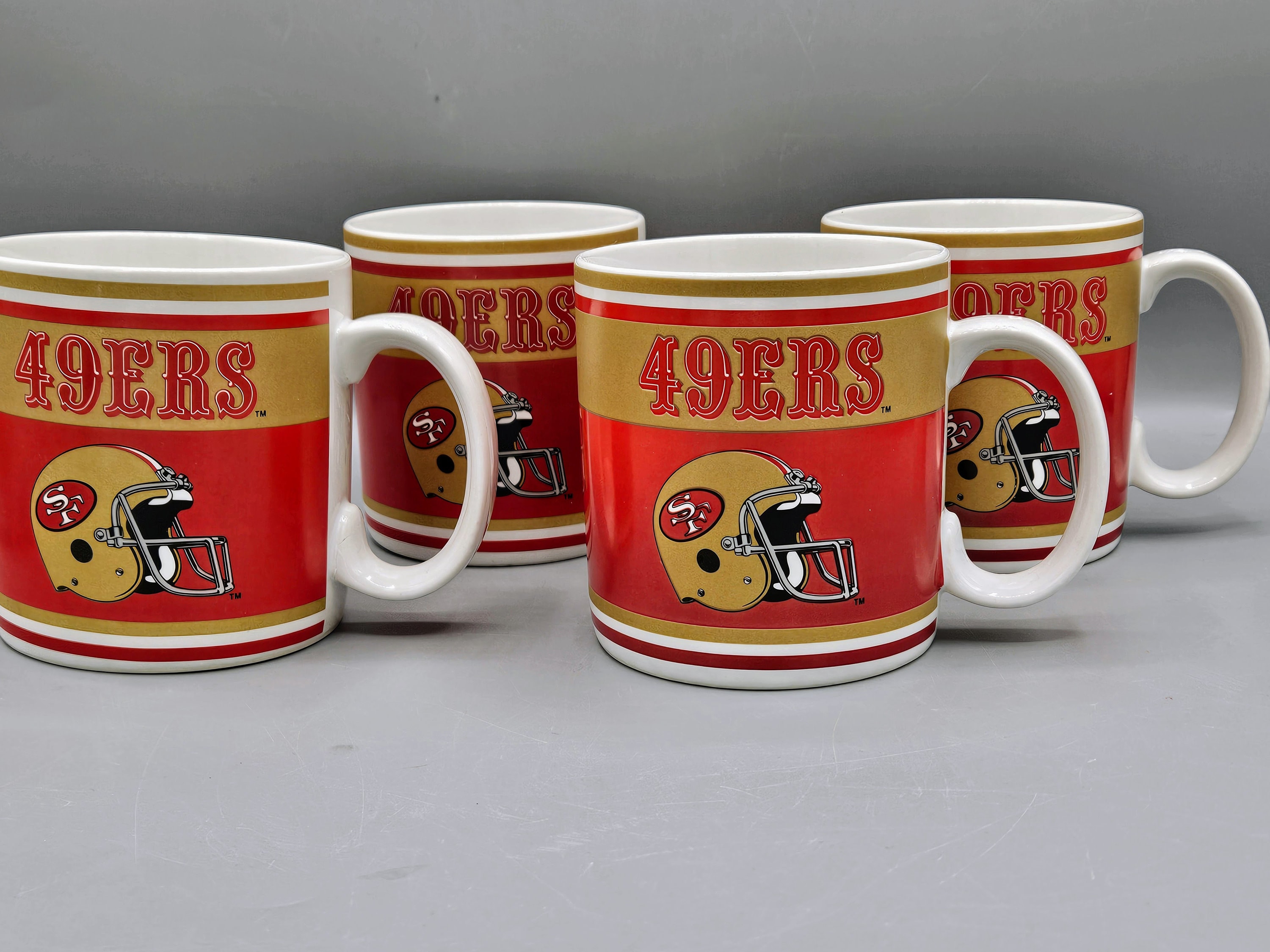 Vintage Russ Berrie & Co Coffee Mugs NFL San Francisco 49ers New Old Stock  Collectible Ceramic Cups ~ Gift for Fan, Dad Father Husband Pop