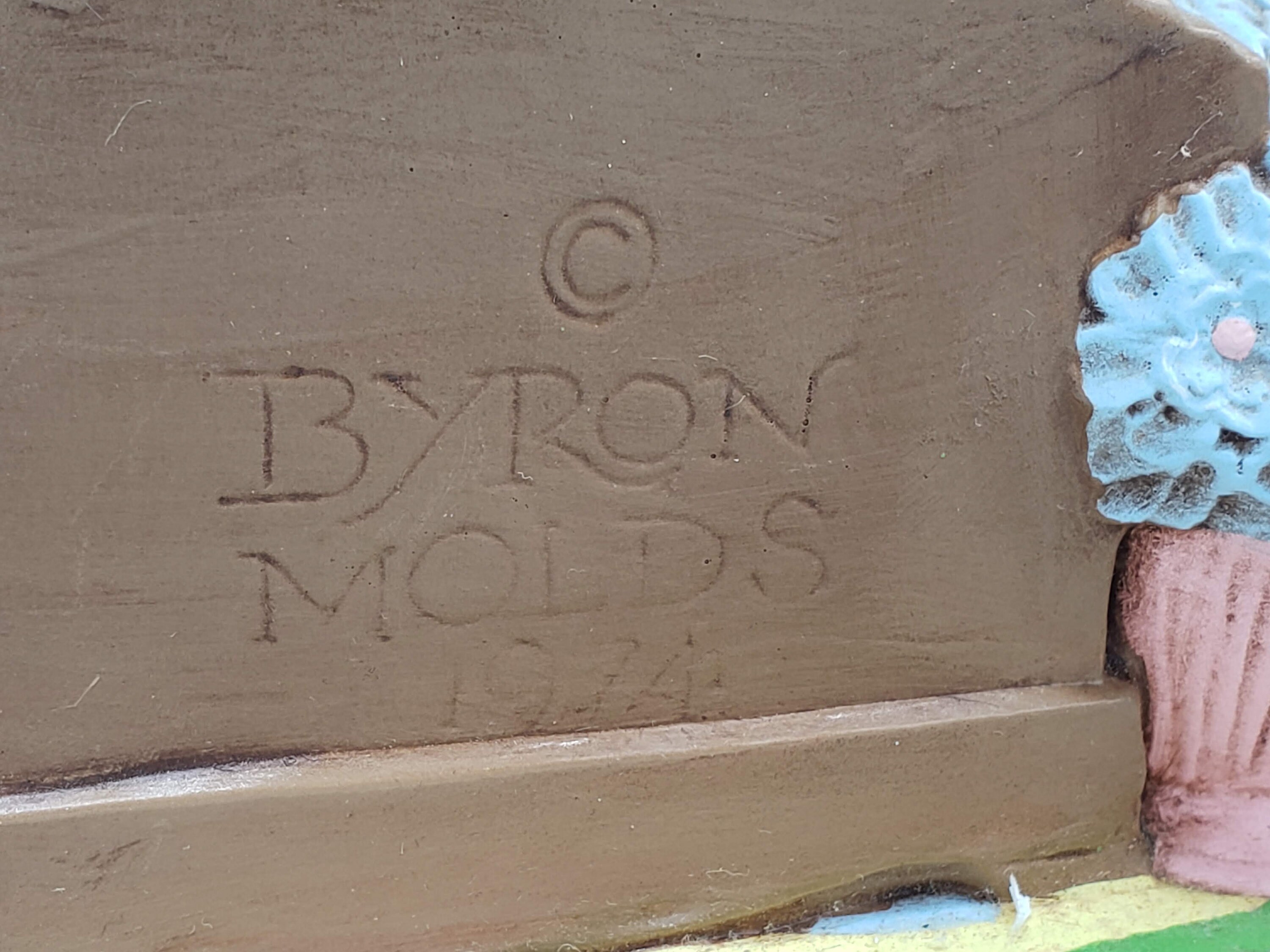 1974 Byron Molds Ceramic Art Piece ~ Retro Bonnet Little Blonde Girl ...